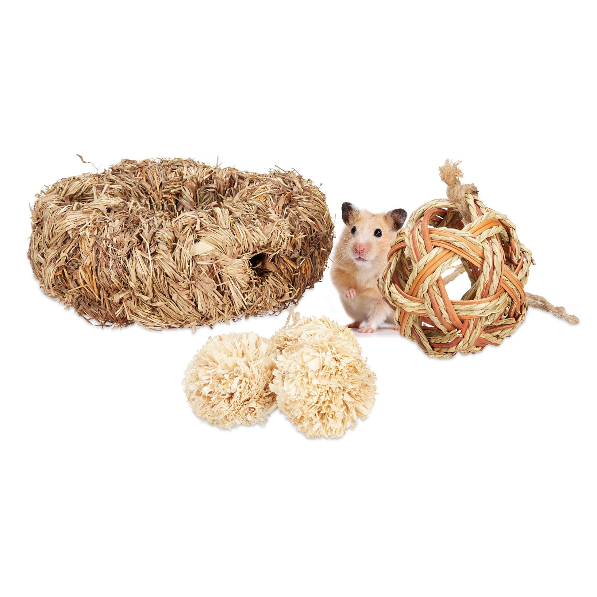 Hamster Zubehör Set 5 tlg. Hellbraun von Relaxdays