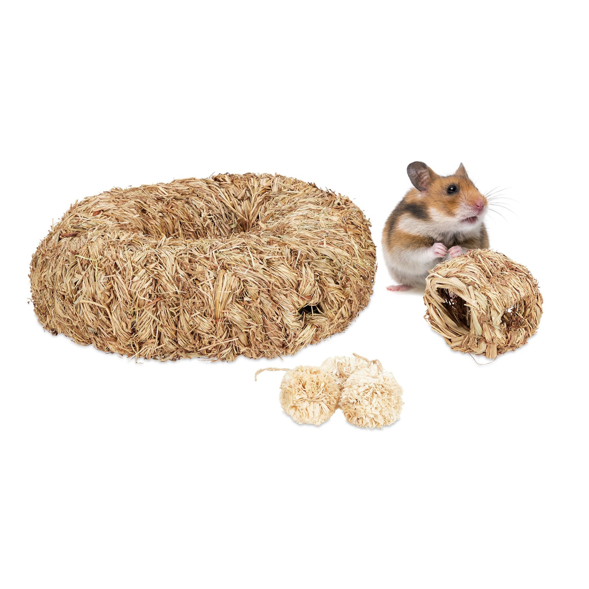 Hamster Zubehör Set 5 tlg. Hellbraun von Relaxdays