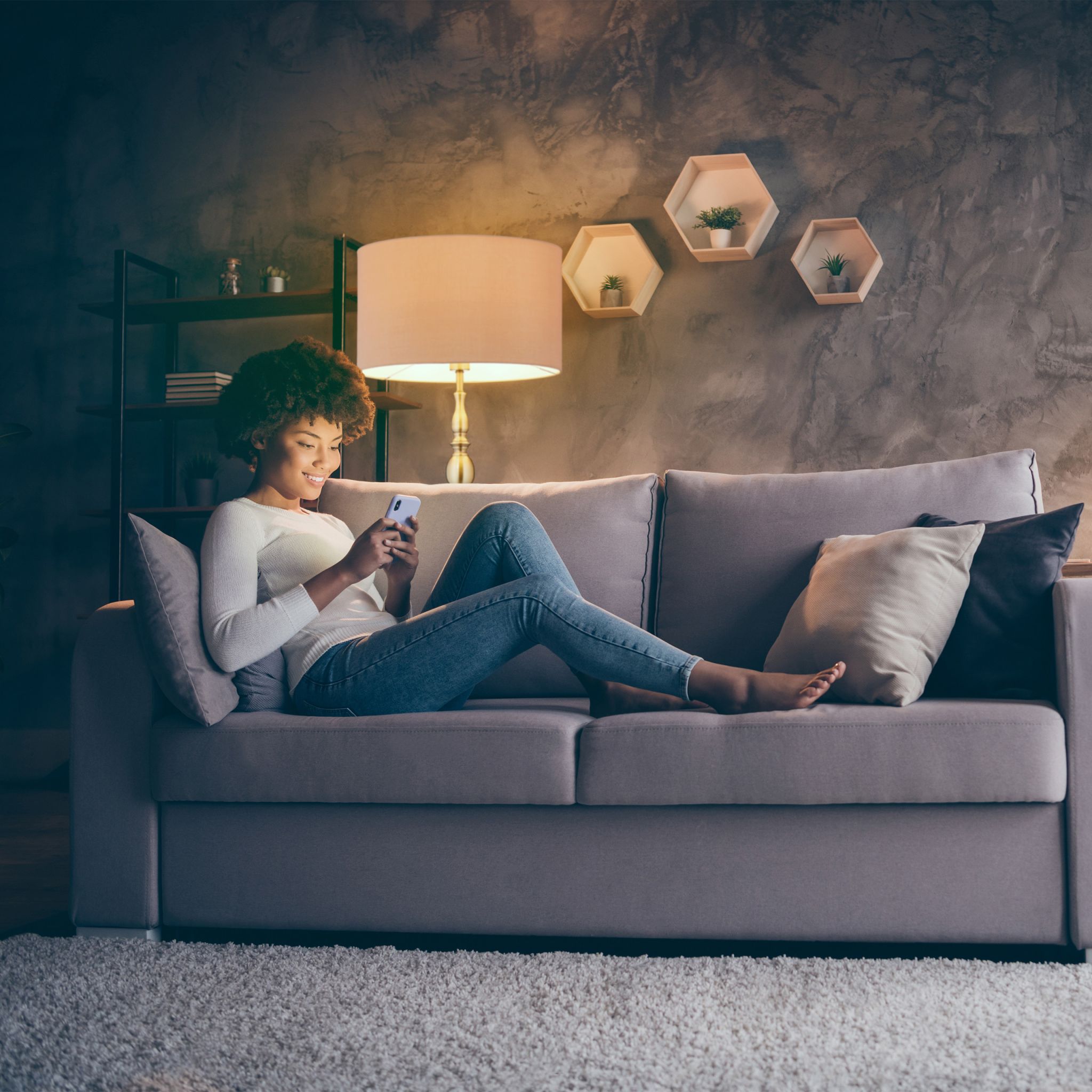 Stehlampe Wohnzimmer beige Beige-Gold von Relaxdays