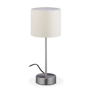 Nachttischlampe Touch Funktion Weiss-Silber von Relaxdays