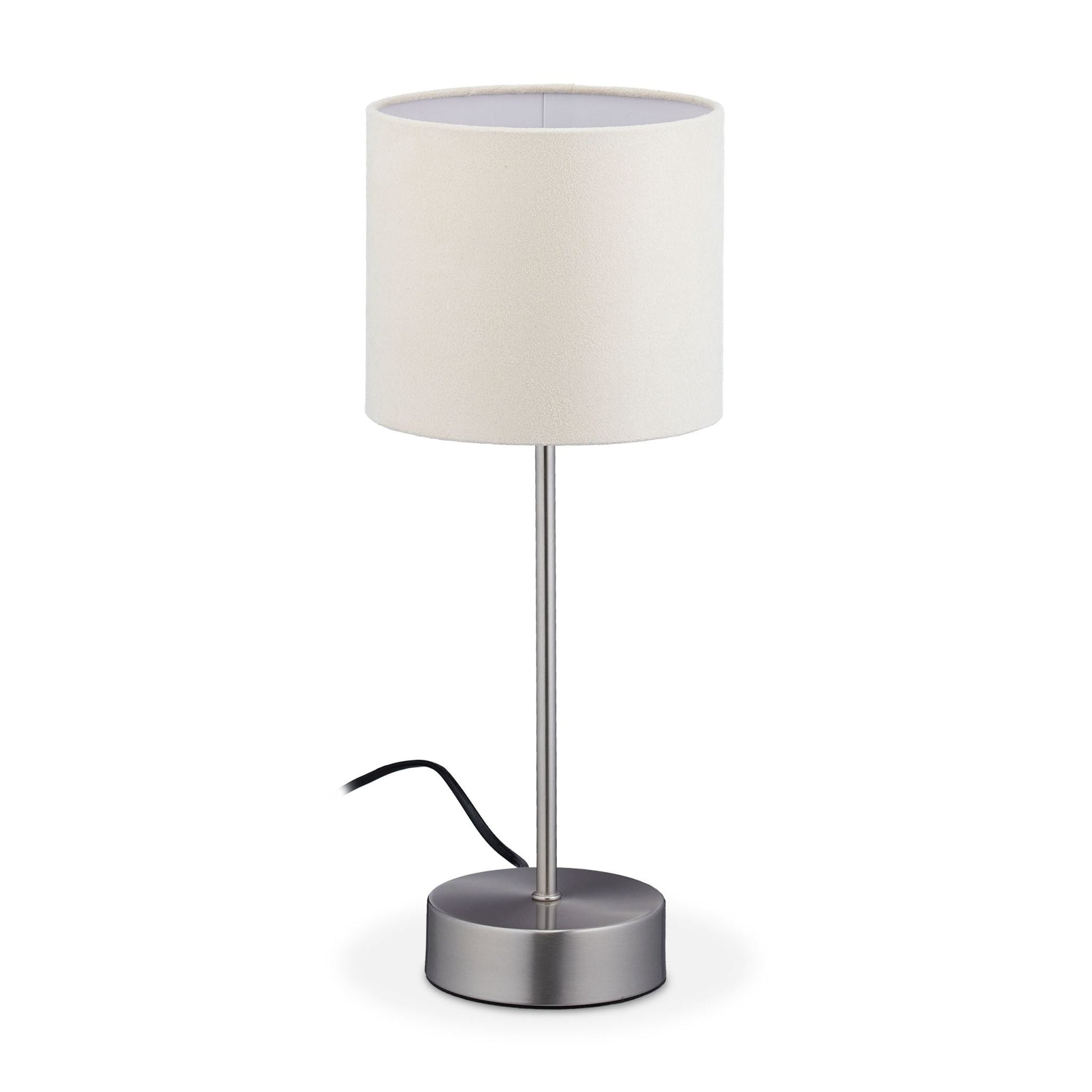 Nachttischlampe Touch Funktion Weiss-Silber von Relaxdays