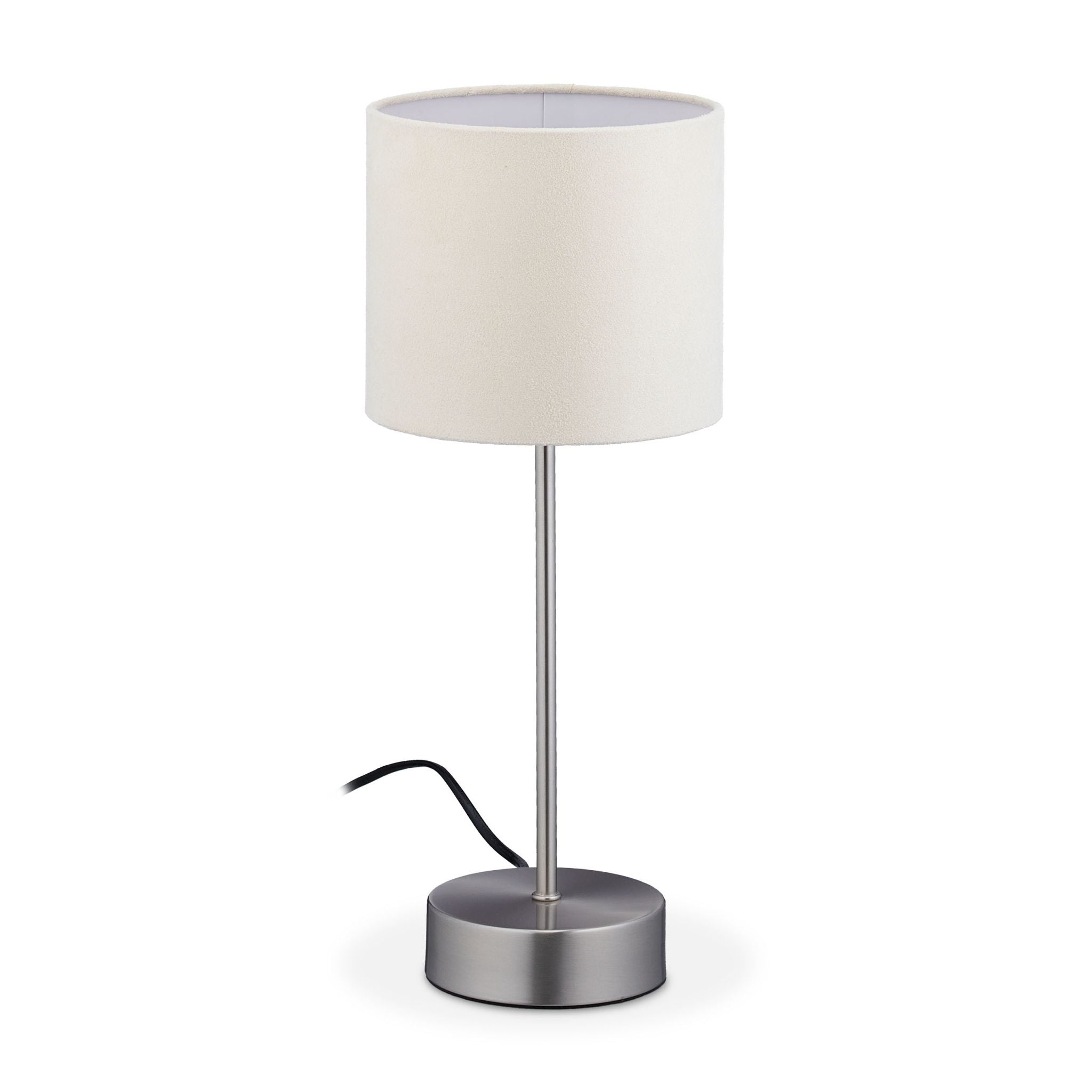 Nachttischlampe Touch Funktion Weiss-Silber von Relaxdays