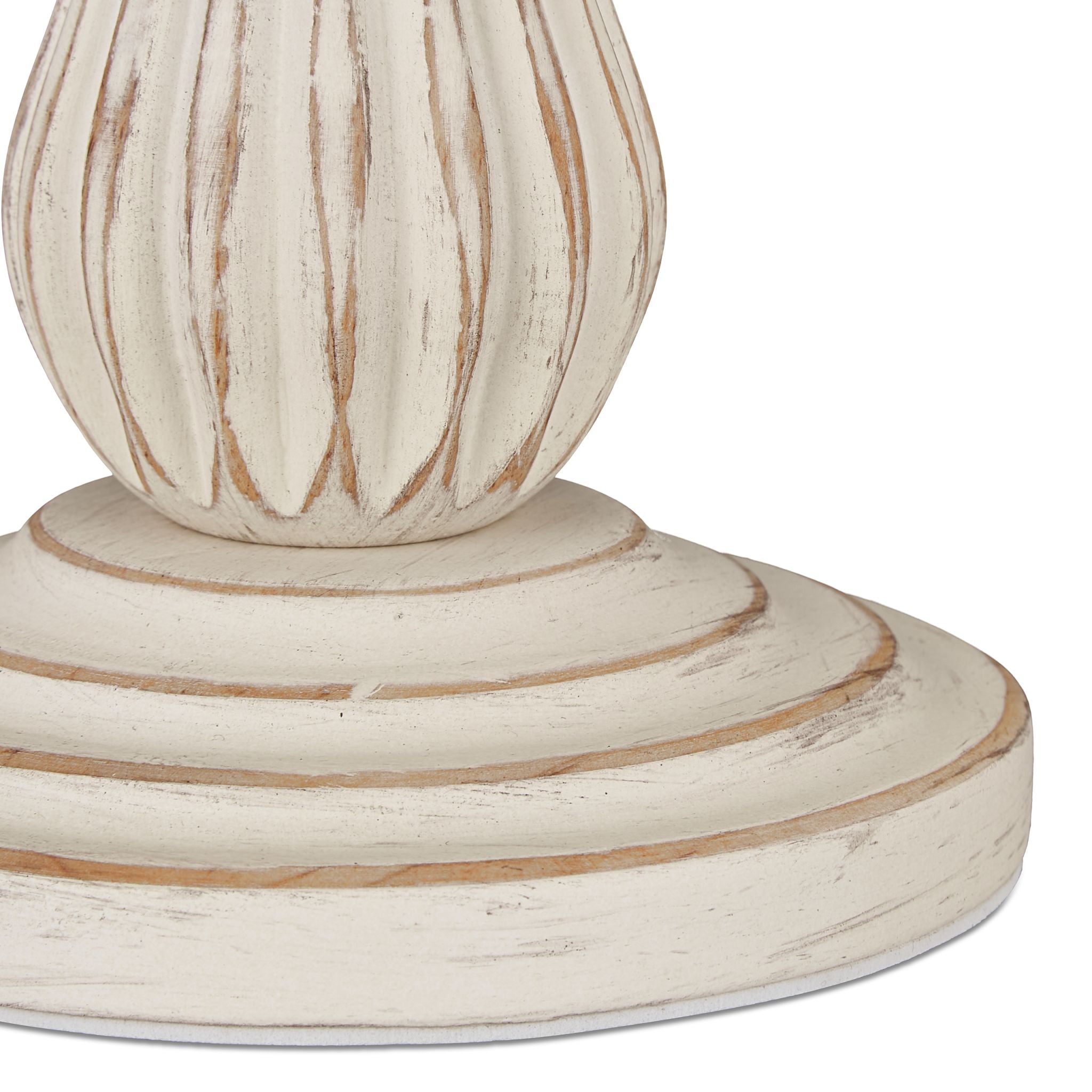 Tischlampe Landhausstil Weiss-Creme von Relaxdays