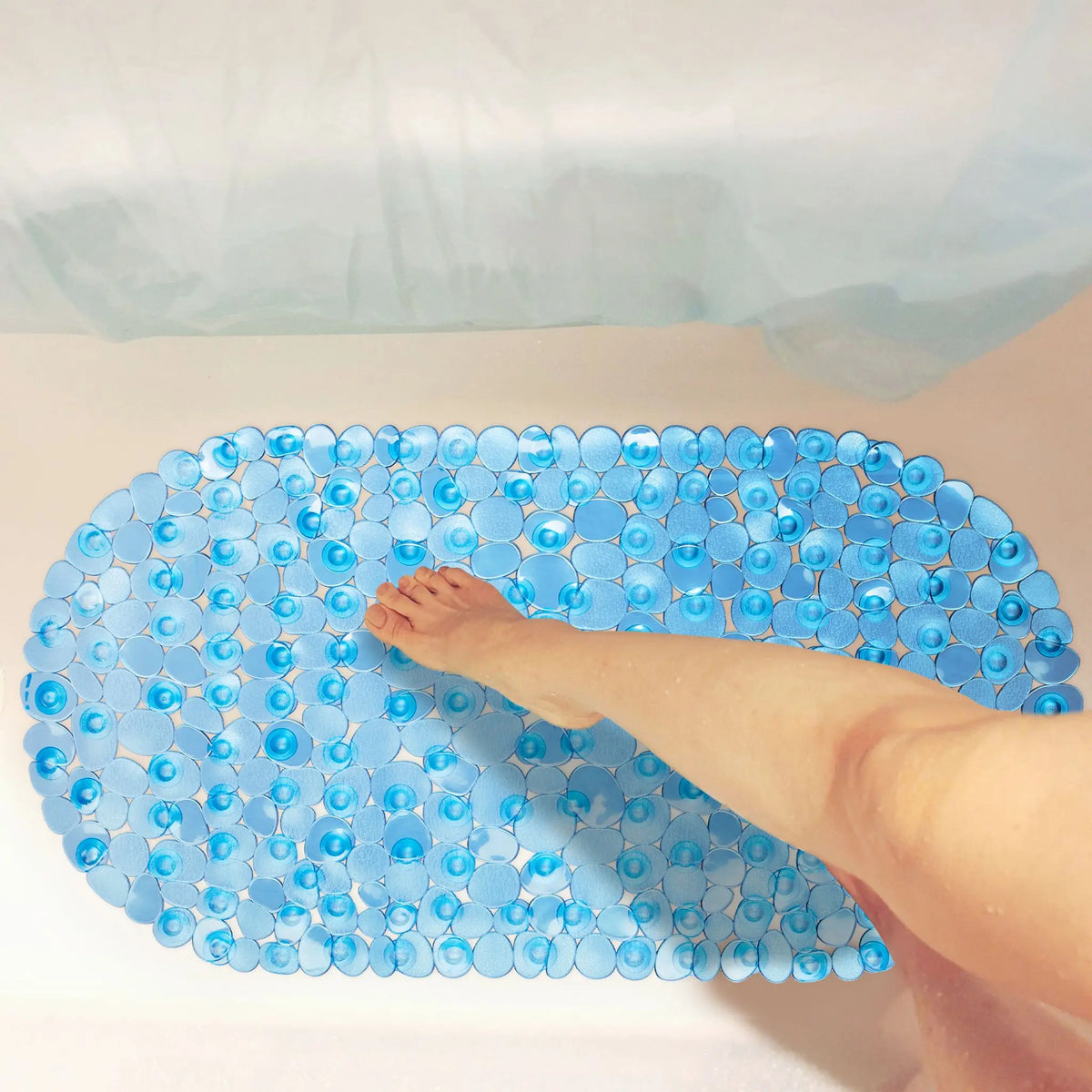 Badewannenmatte Steinoptik Türkis von Relaxdays