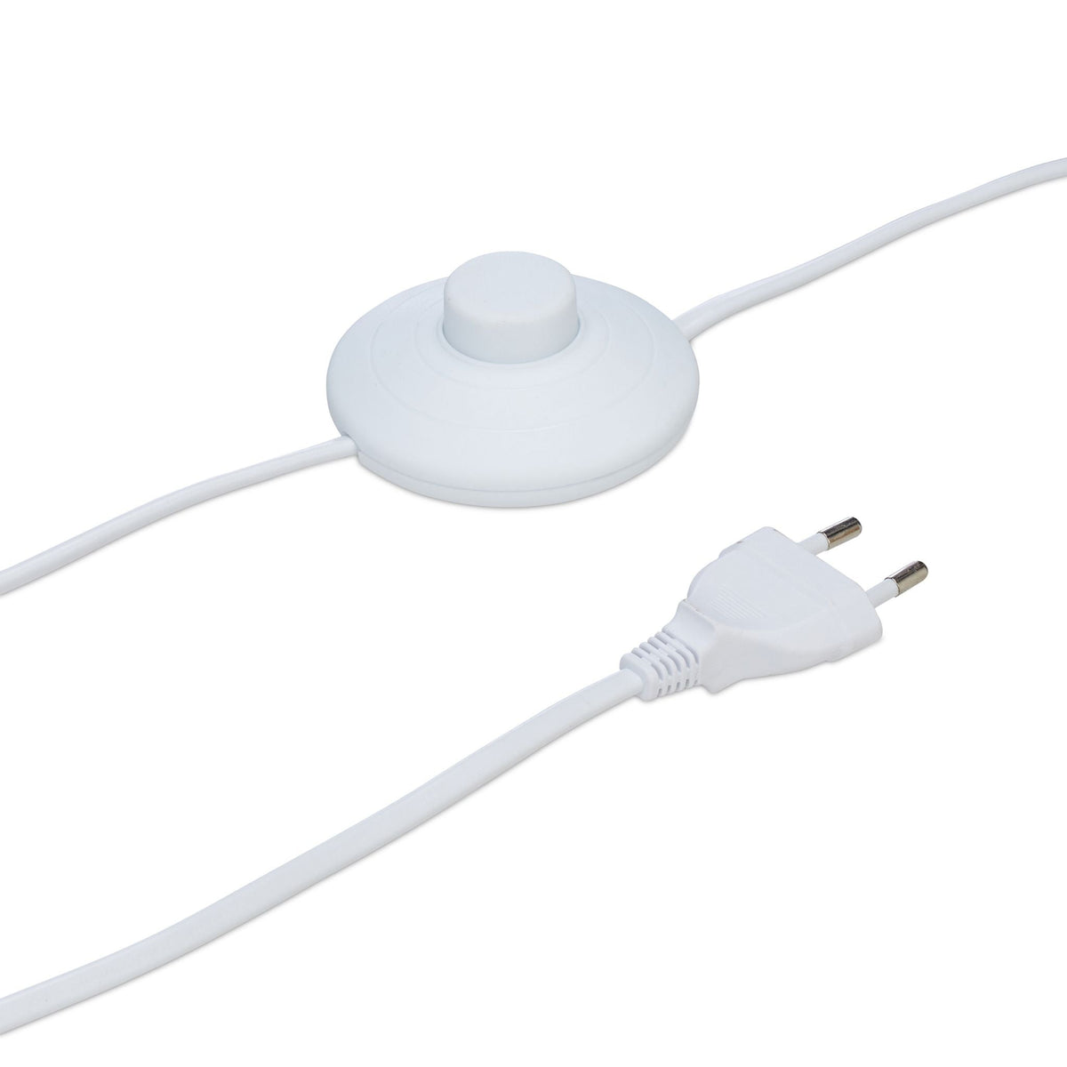 Stehlampe mit Stoffschirm Weiss-Silber von Relaxdays