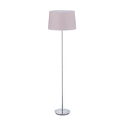 Stehlampe mit Stoffschirm Rosa-Silber von Relaxdays