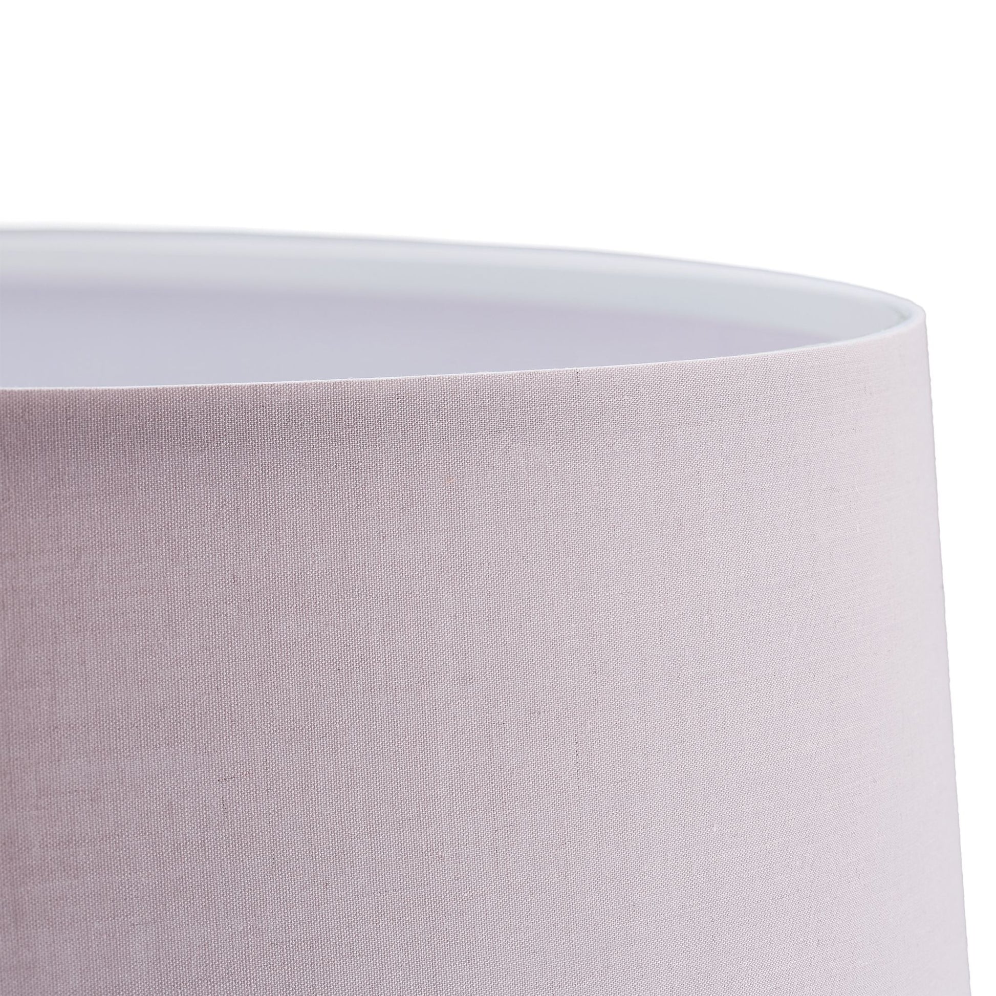Stehlampe mit Stoffschirm Rosa-Silber von Relaxdays