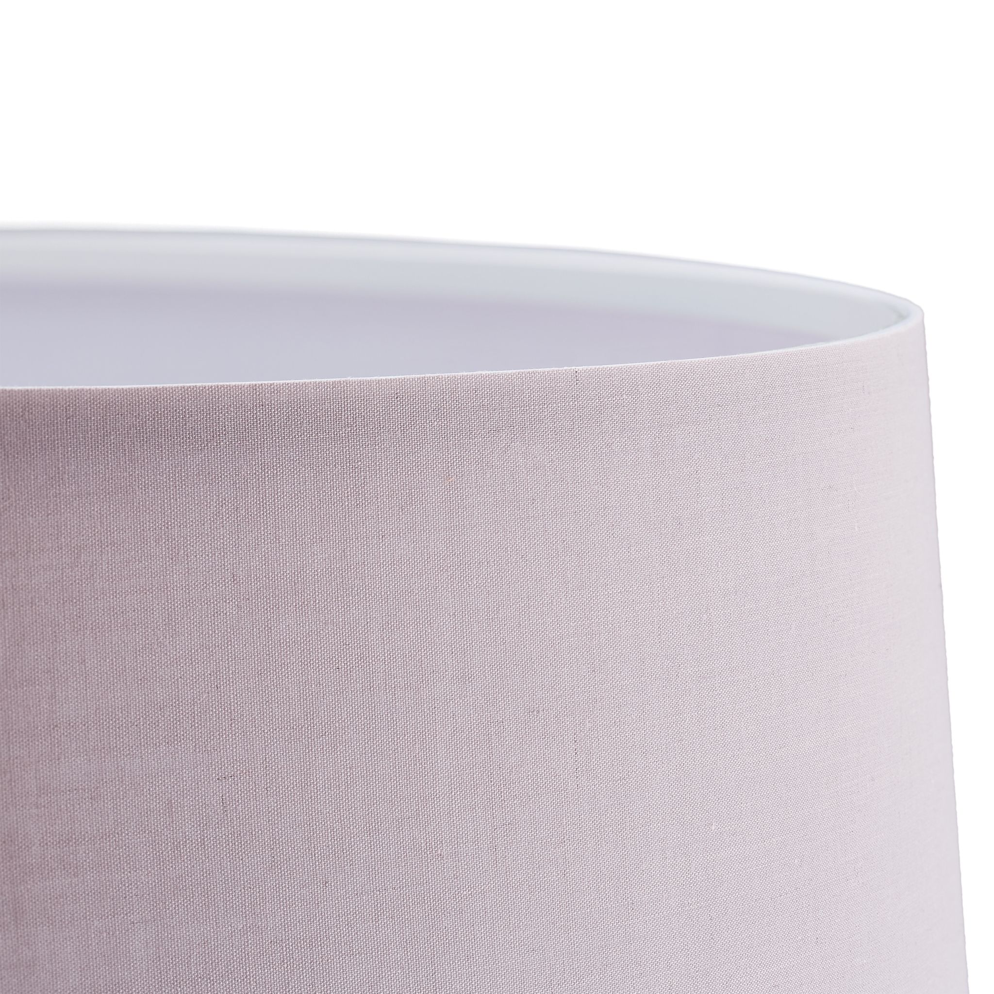 Stehlampe mit Stoffschirm Rosa-Silber von Relaxdays