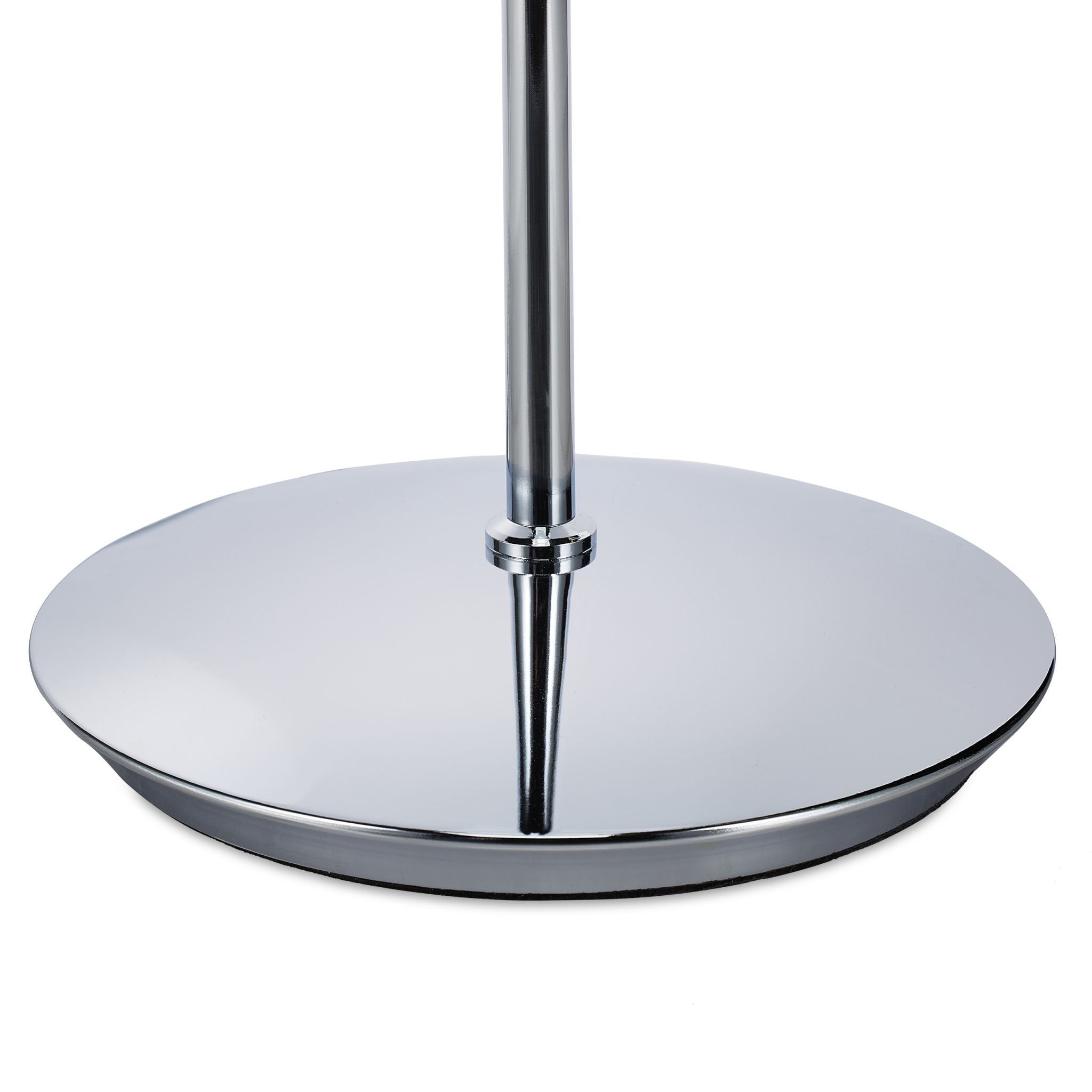 Stehlampe mit Stoffschirm Rosa-Silber von Relaxdays