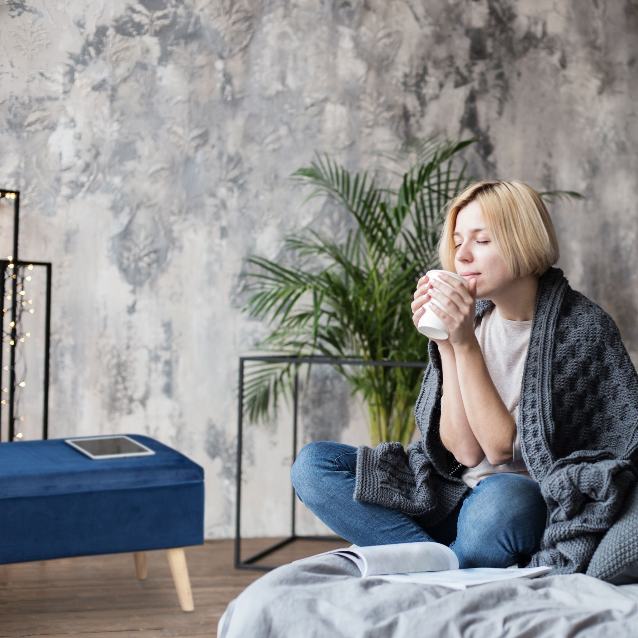 Samt Sitzbank mit Stauraum Creme von Relaxdays
