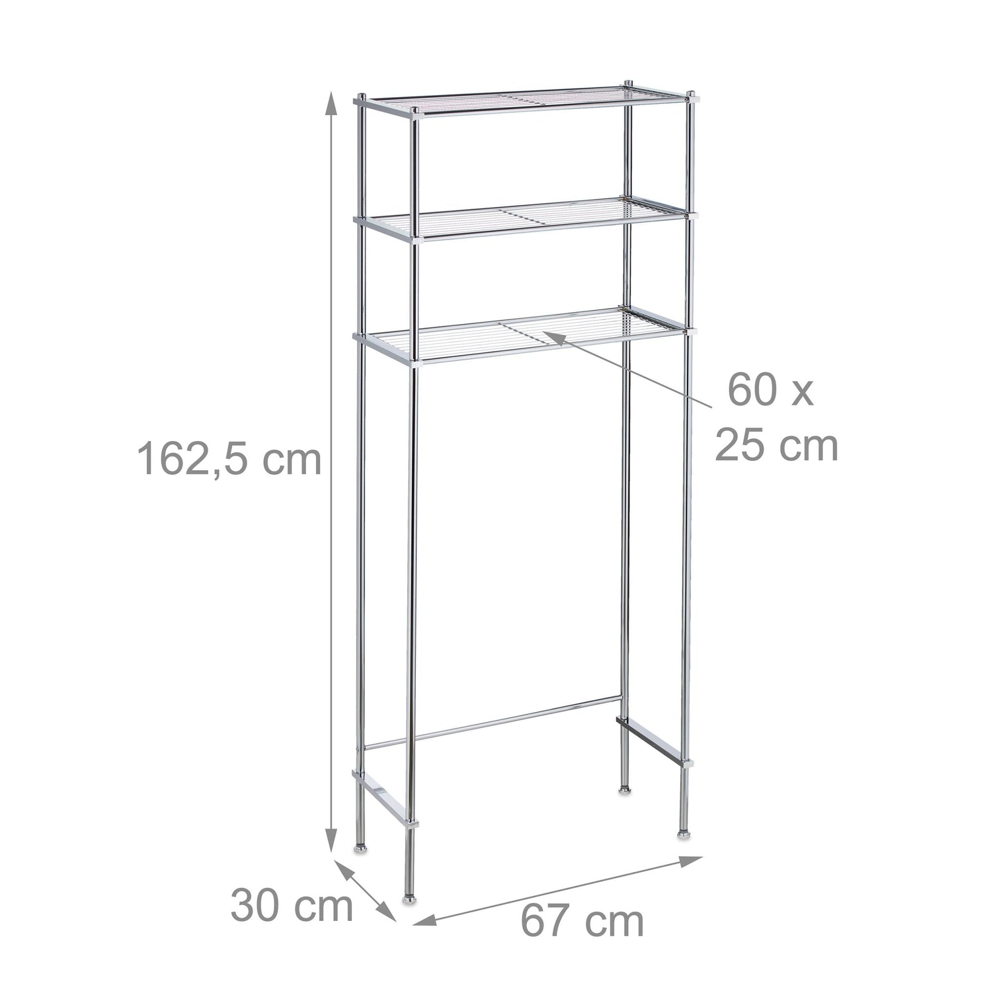 Waschmaschinenregal Metall Silber von Relaxdays
