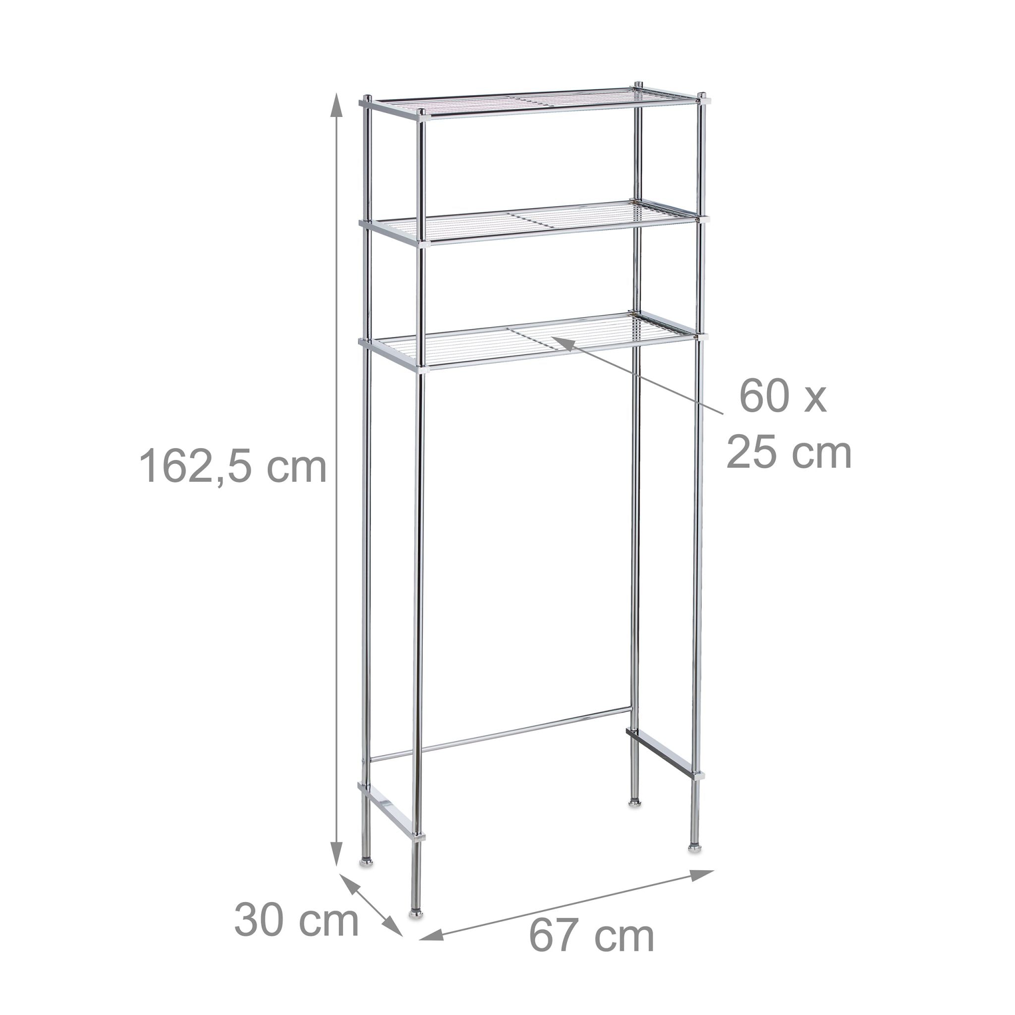 Waschmaschinenregal Metall Silber von Relaxdays