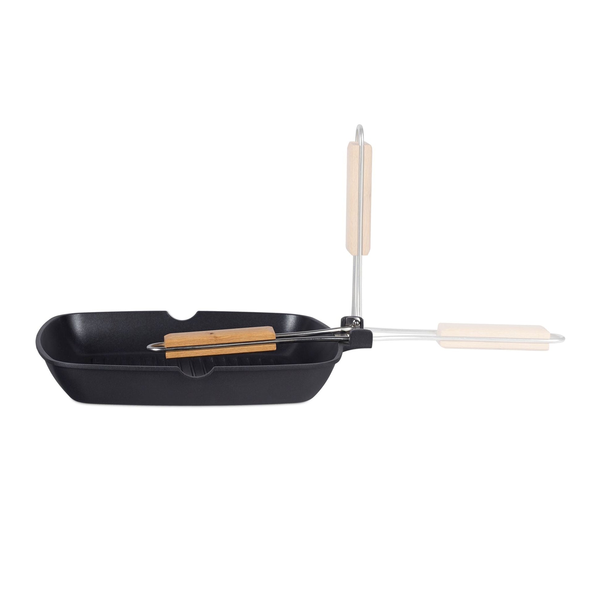 Grillpfanne Induktion Hellbraun-Schwarz von Relaxdays