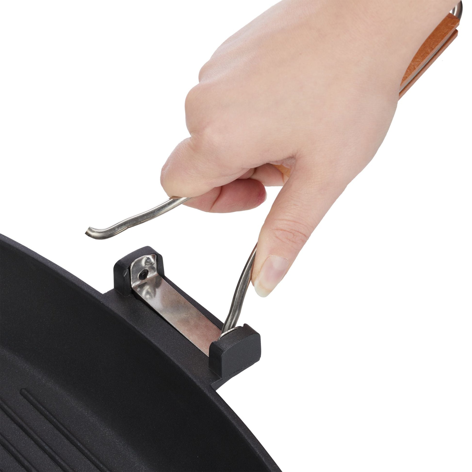 Grillpfanne Induktion Hellbraun-Schwarz von Relaxdays