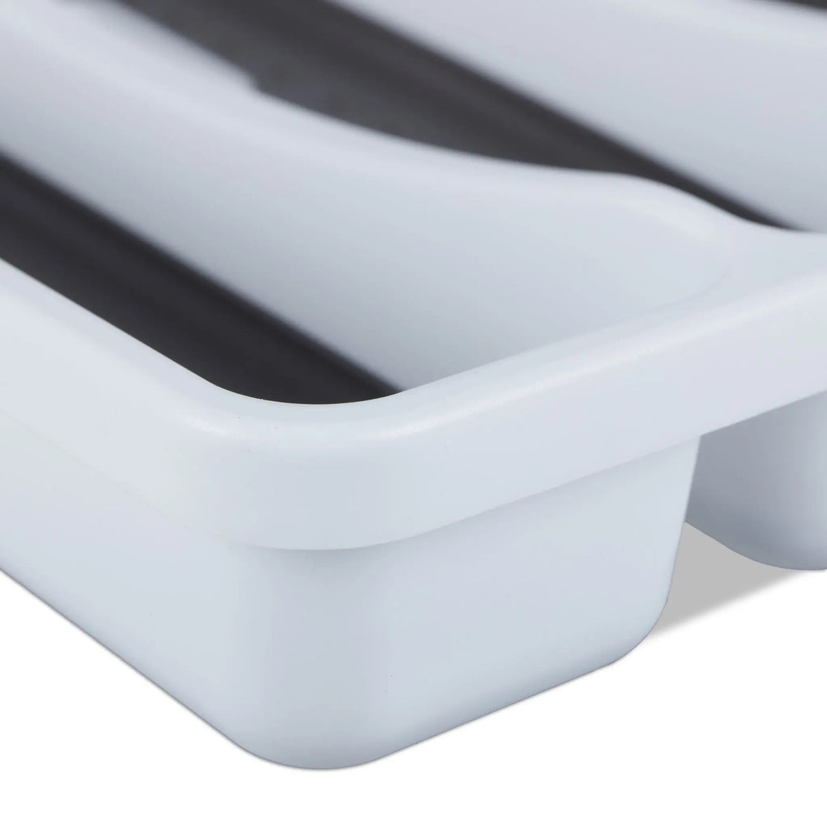 Besteckkasten für Schubladen Weiss-Grau von Relaxdays