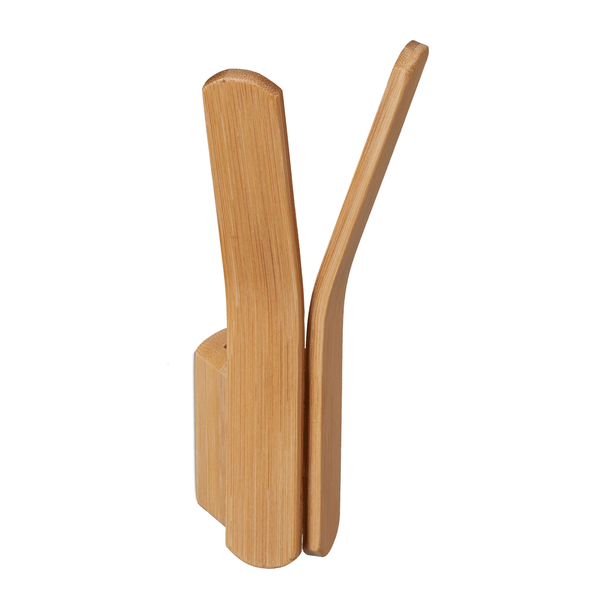 Wandhaken Bambus Hellbraun von Relaxdays