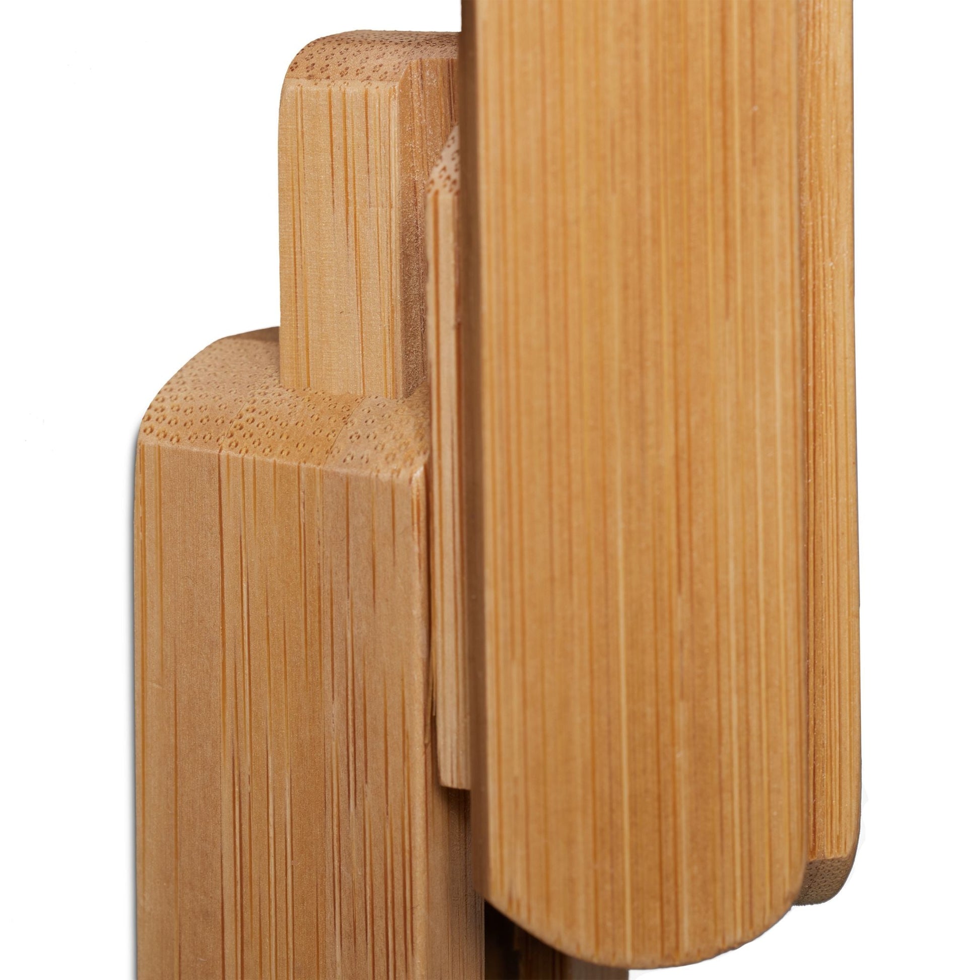 Wandhaken Bambus Hellbraun von Relaxdays