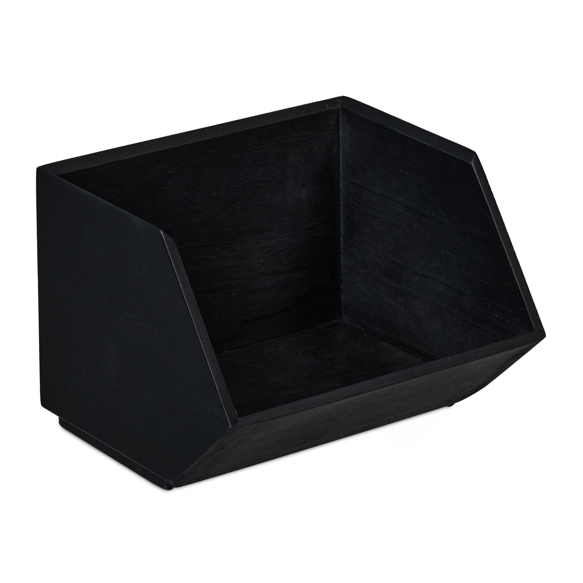 Schreibtischorganizer Bambus stapelbar Anthrazit von Relaxdays