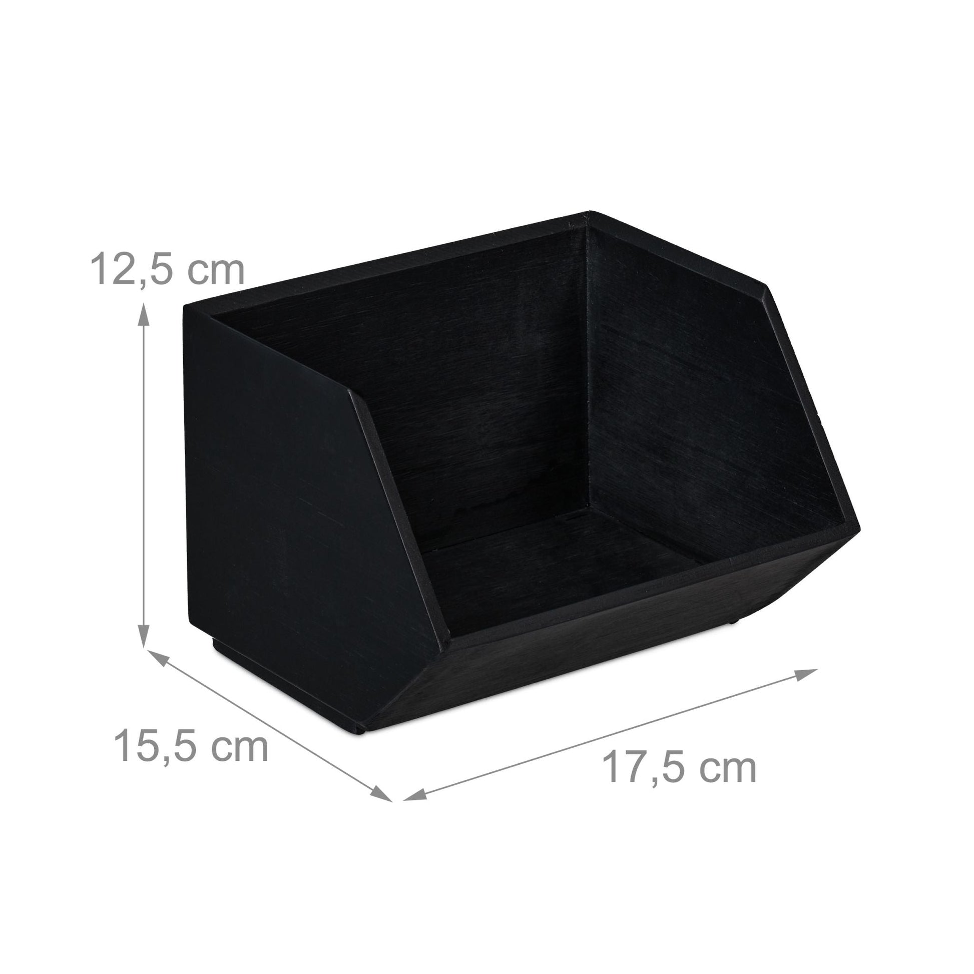 Schreibtischorganizer Bambus stapelbar Anthrazit von Relaxdays