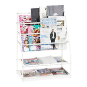 Zeitschriftenregal Metall Weiss von Relaxdays