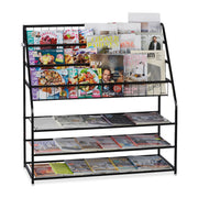 Zeitschriftenregal XL Metall Schwarz von Relaxdays