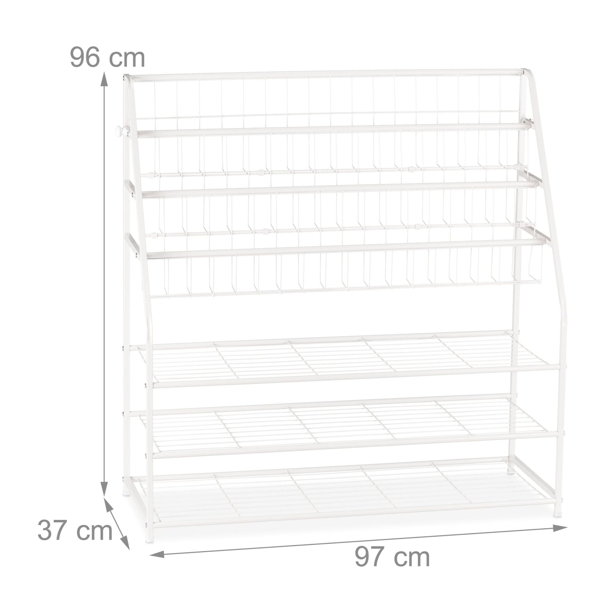 Zeitschriftenregal XL Metall Weiss von Relaxdays