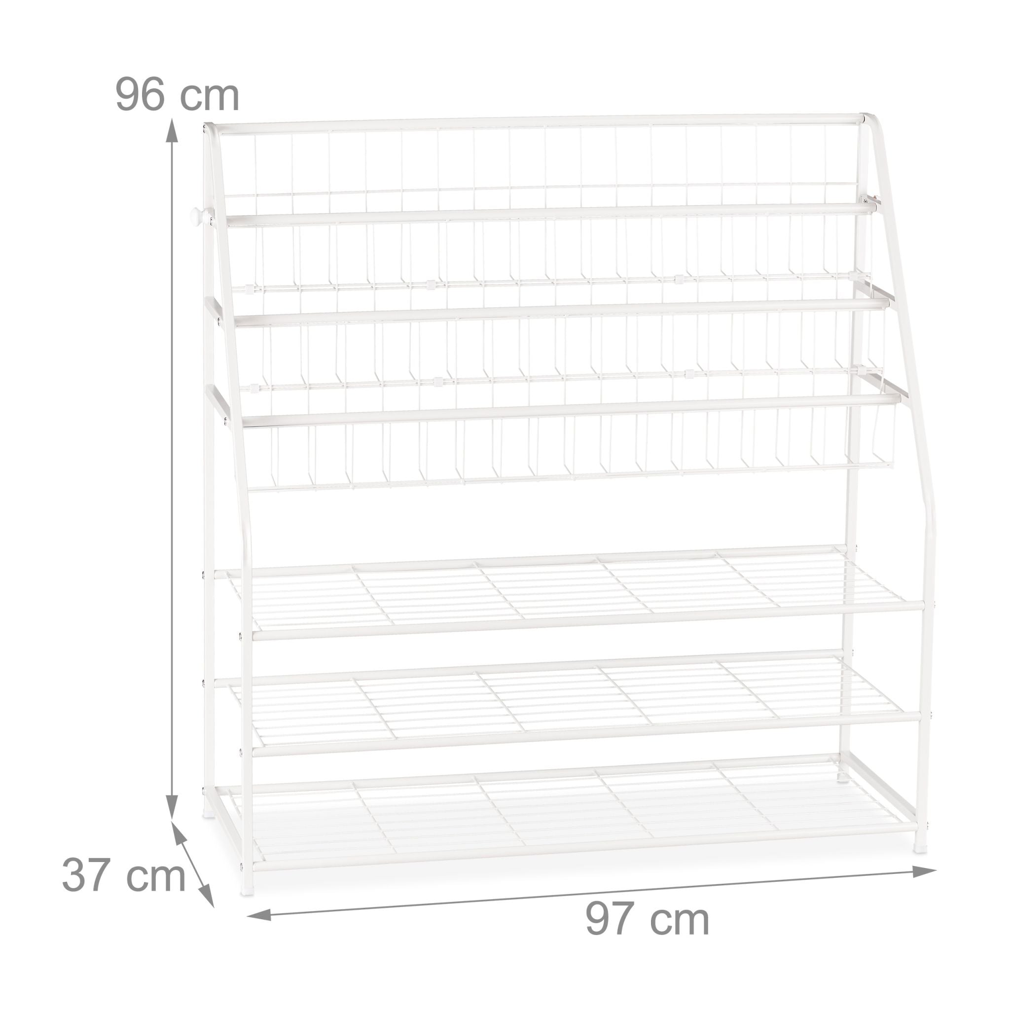 Zeitschriftenregal XL Metall Weiss von Relaxdays