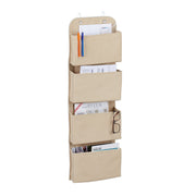 Hängeorganizer 4 Fächer Beige von Relaxdays