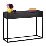 Konsolentisch schwarz Schwarz von Relaxdays