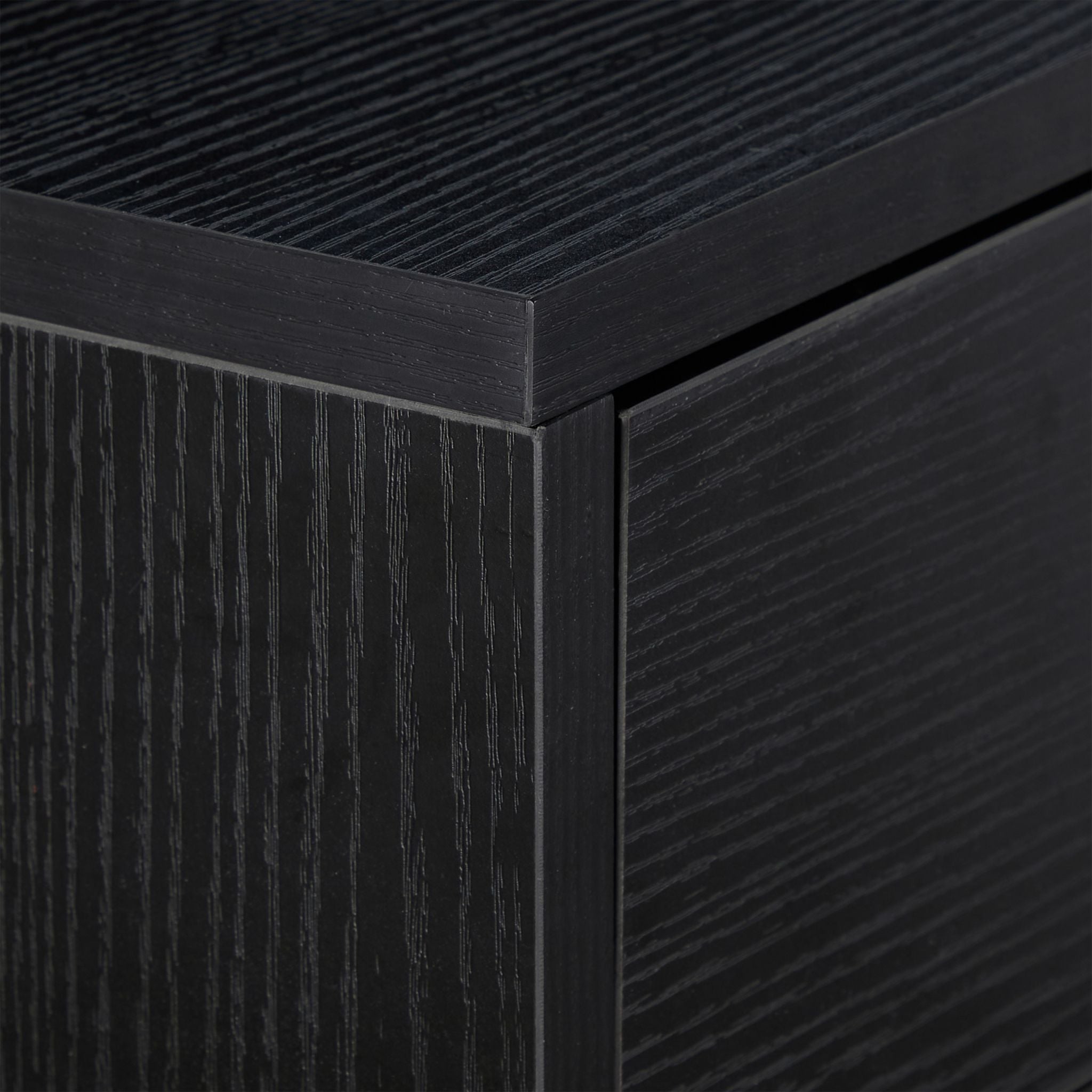 Konsolentisch mit 2 Schubladen Schwarz von Relaxdays