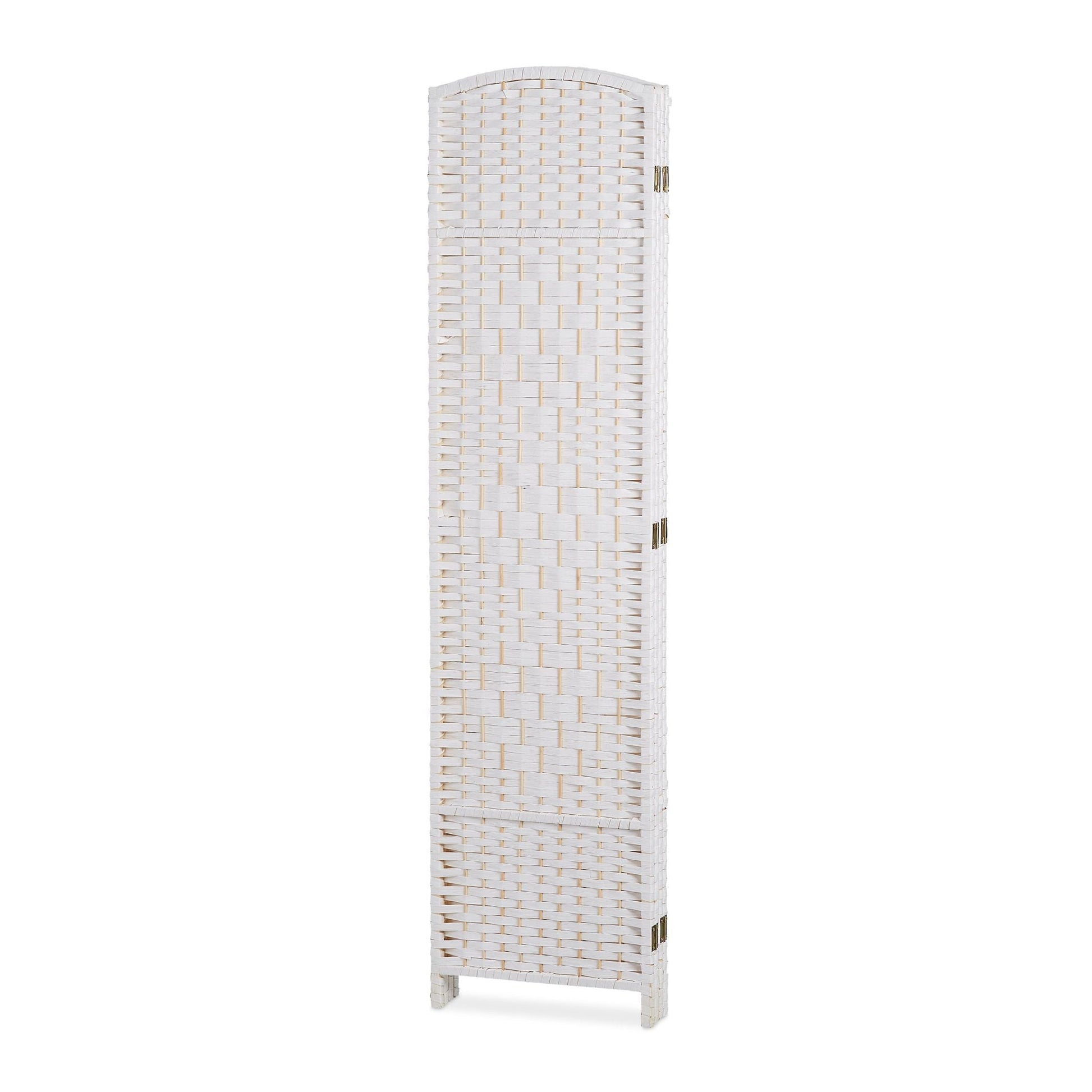 Paravent Raumteiler 4-teilig Weiss von Relaxdays