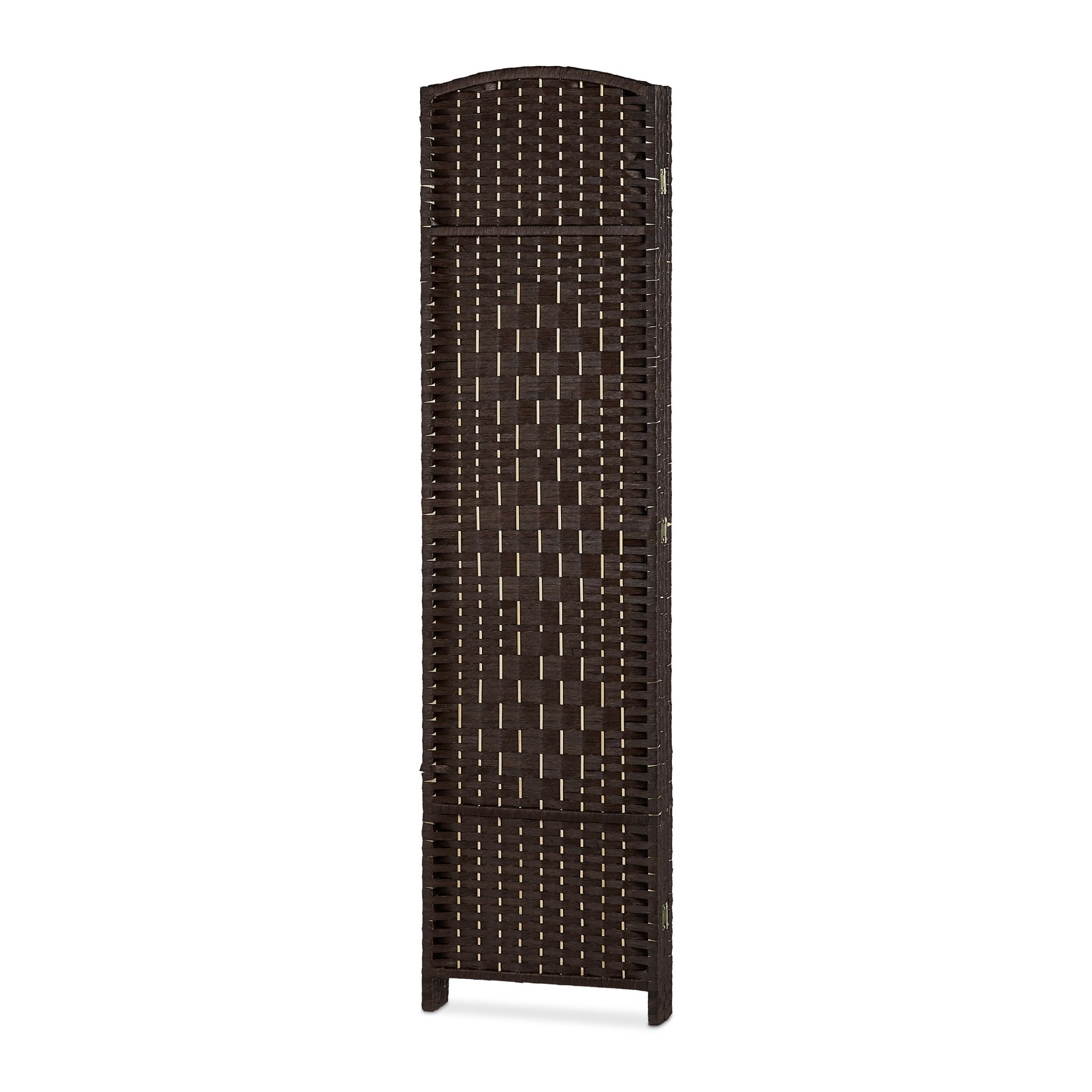Paravent Raumteiler 4-teilig Braun von Relaxdays