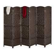 Paravent Raumteiler 6-teilig Braun von Relaxdays