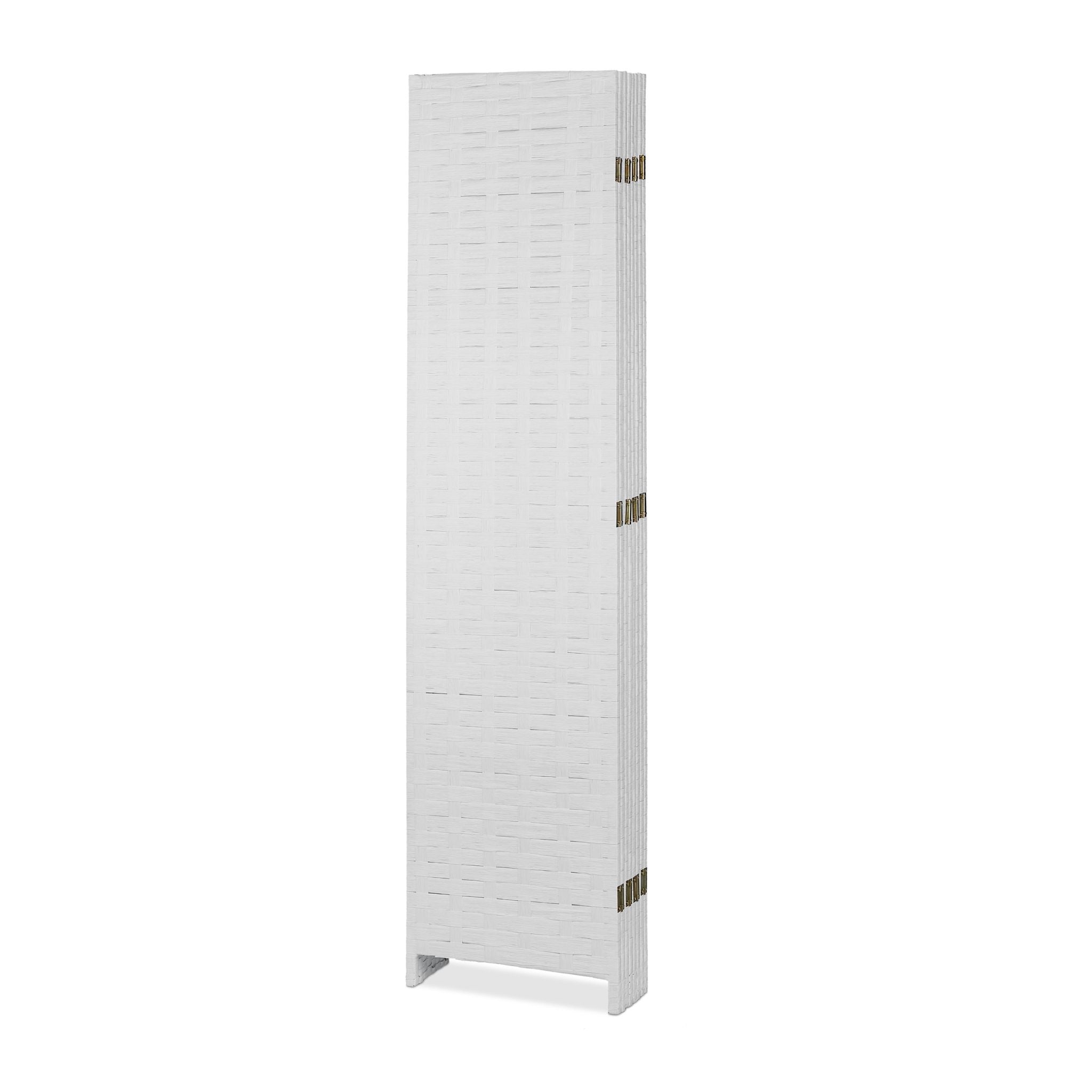 Paravent Raumteiler 8-teilig Weiss von Relaxdays