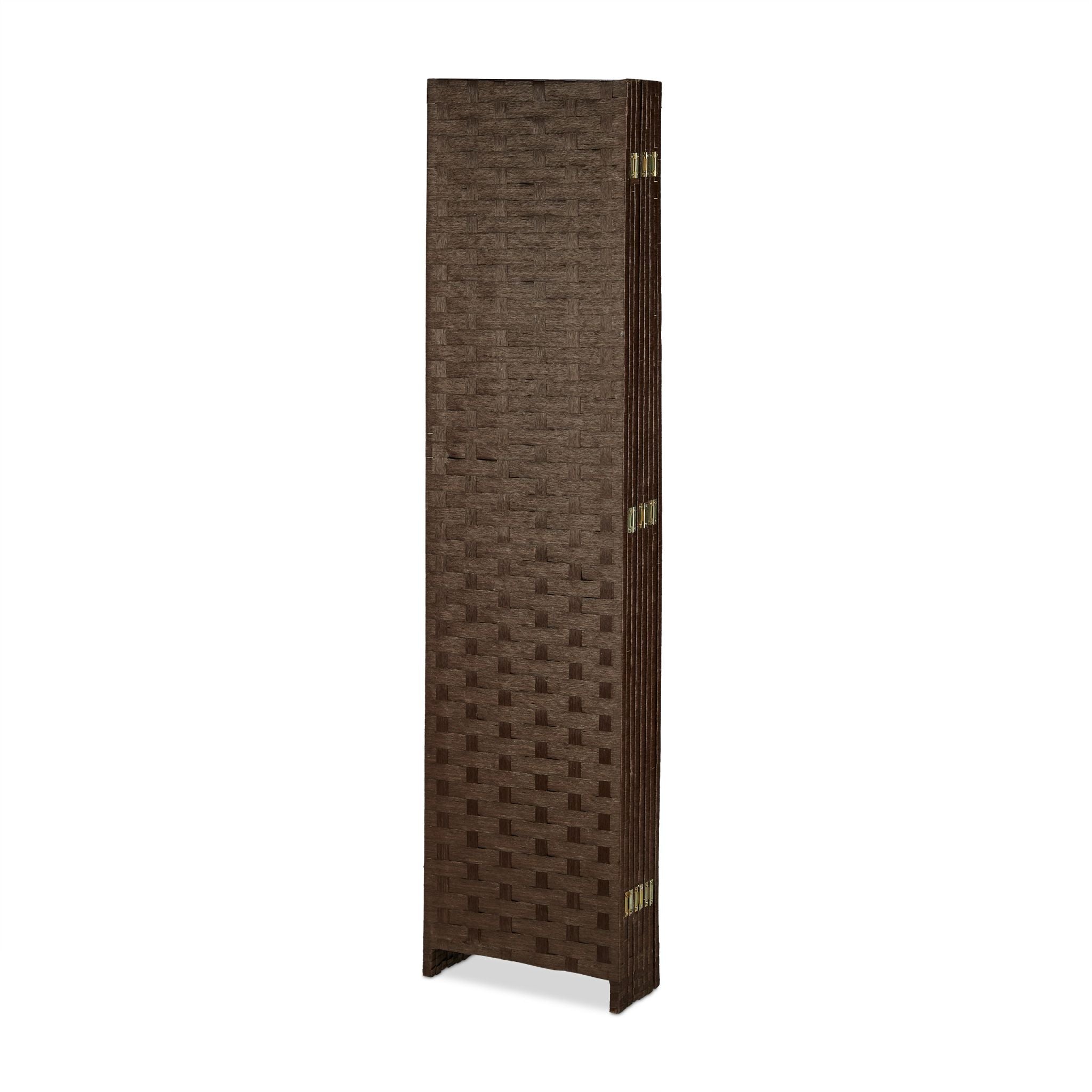 Paravent Raumteiler 8-teilig Braun von Relaxdays