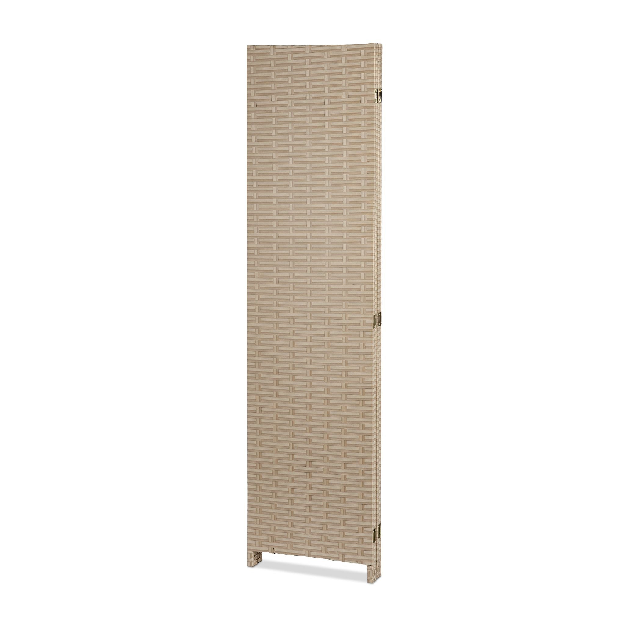 Paravent Raumteiler 4-teilig Braun von Relaxdays