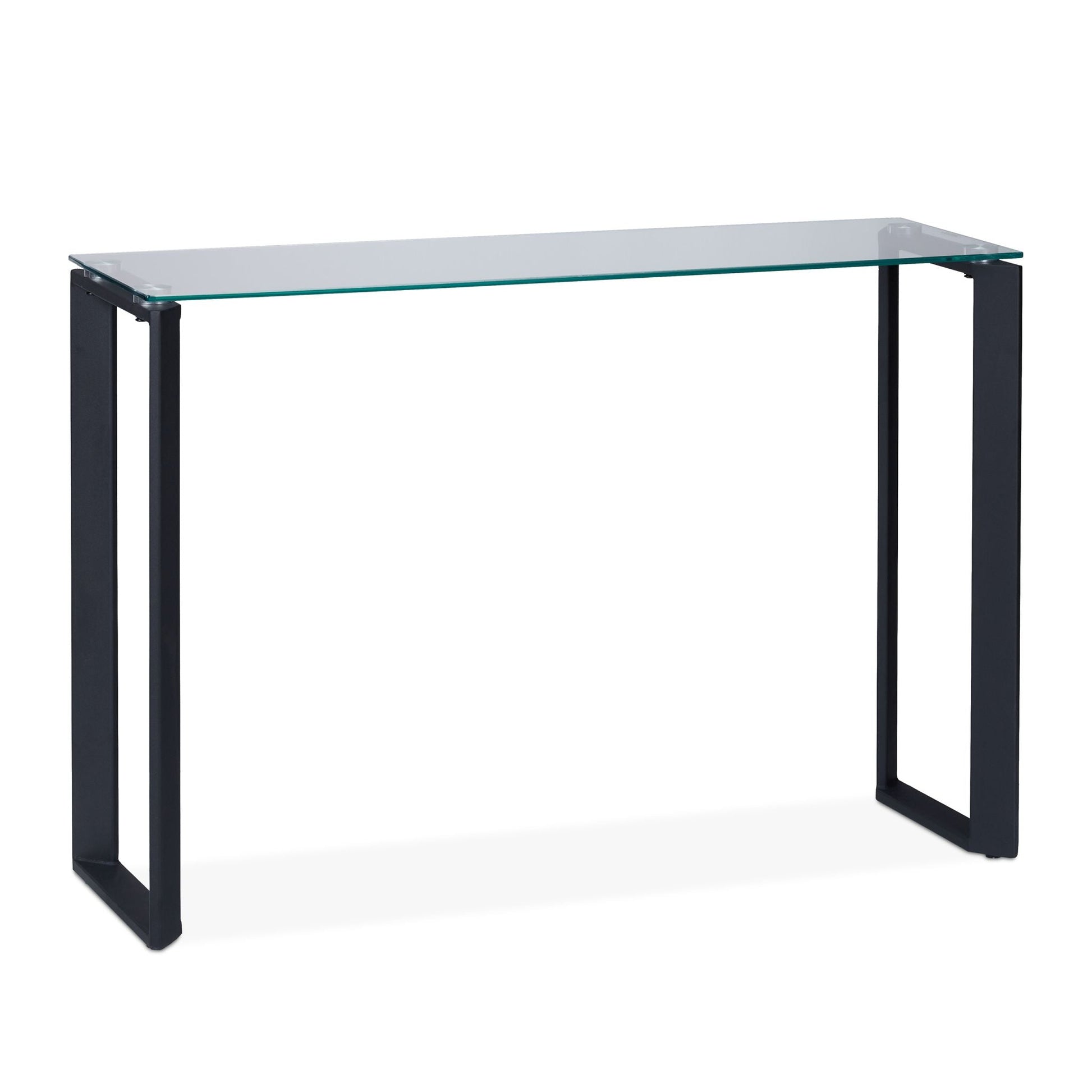Konsolentisch mit Glasplatte Schwarz-Transparent von Relaxdays