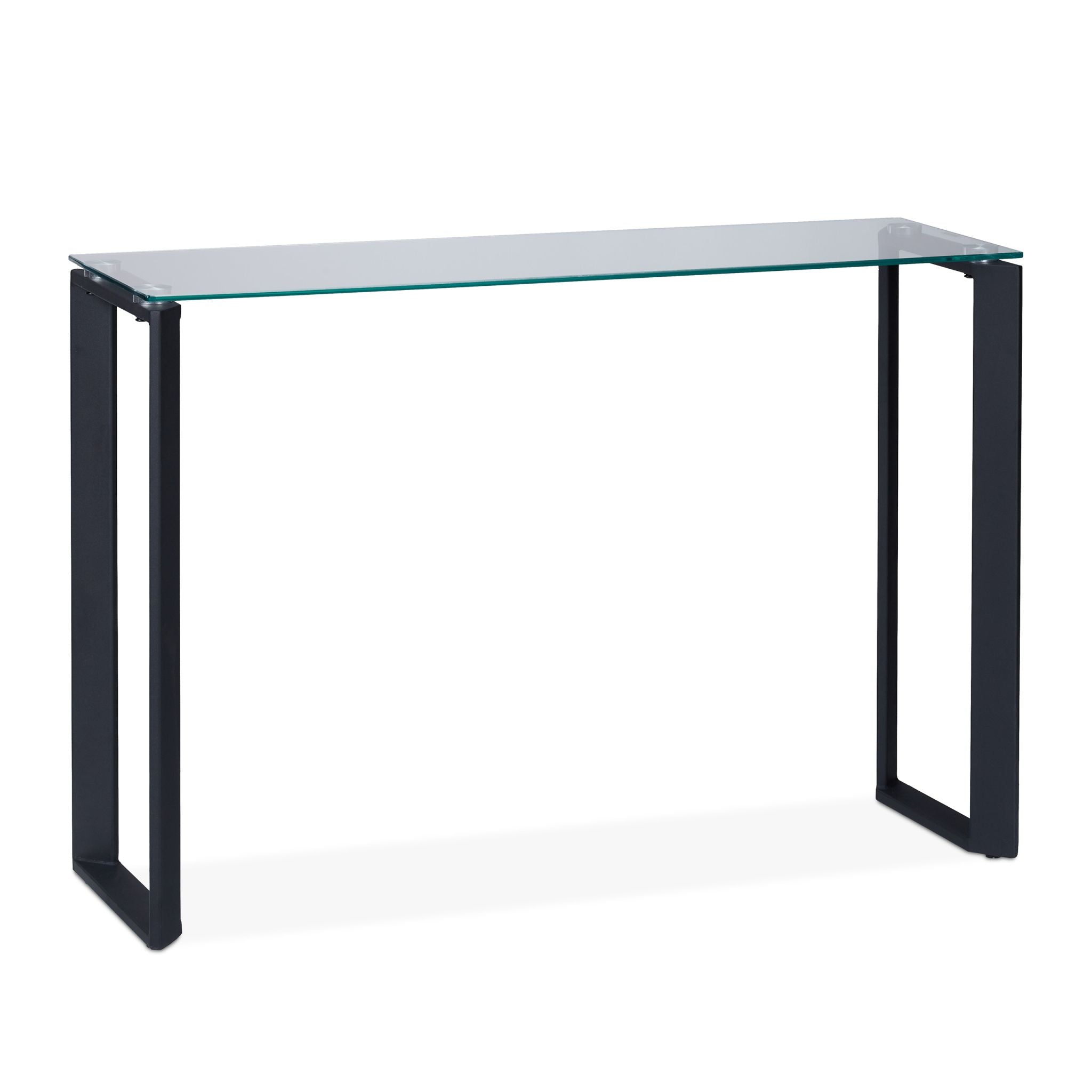 Konsolentisch mit Glasplatte Schwarz-Transparent von Relaxdays