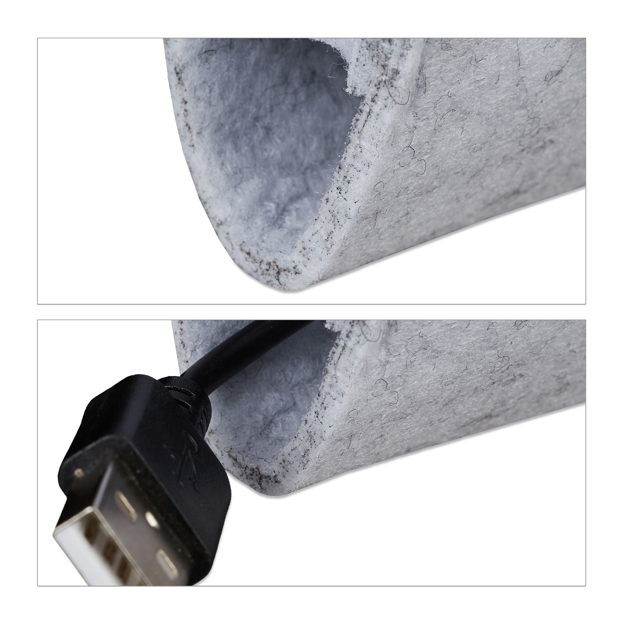 Betttasche Filz Grau von Relaxdays