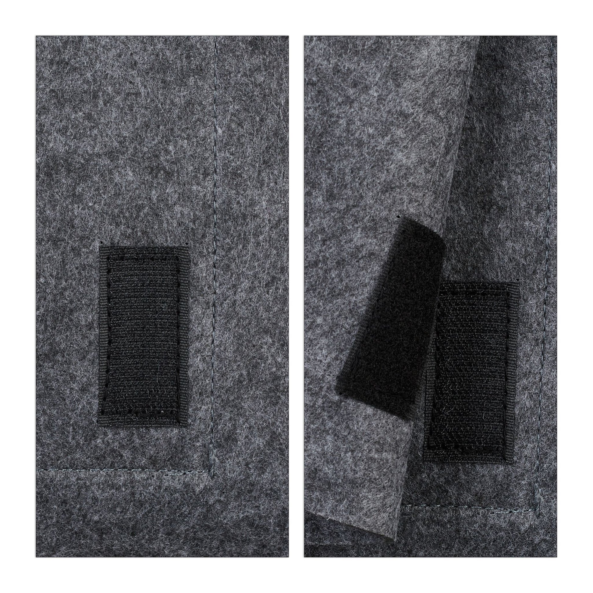 Betttasche mit Klettverschluss Anthrazit von Relaxdays