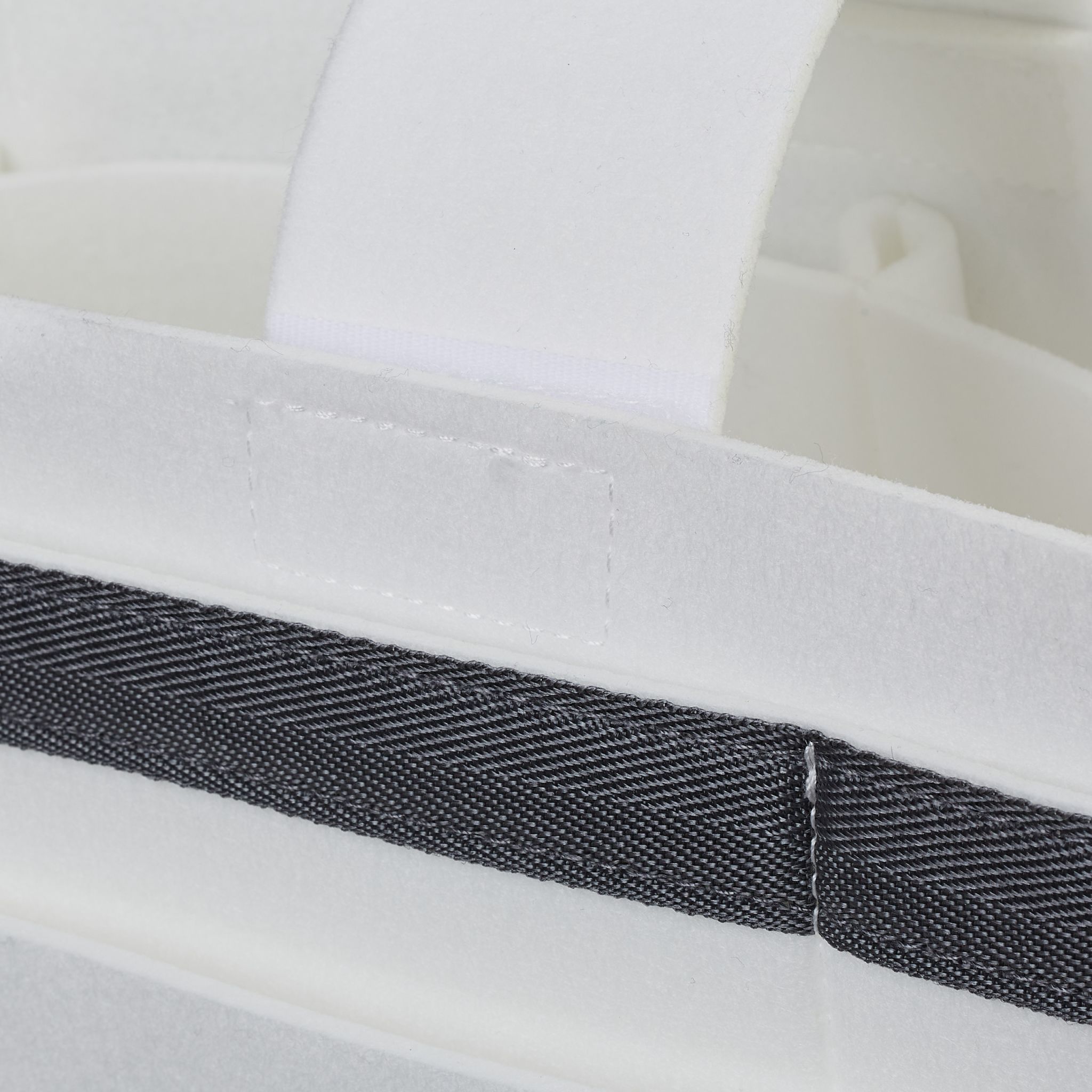 Betttasche für Hochbett Filz Weiss von Relaxdays