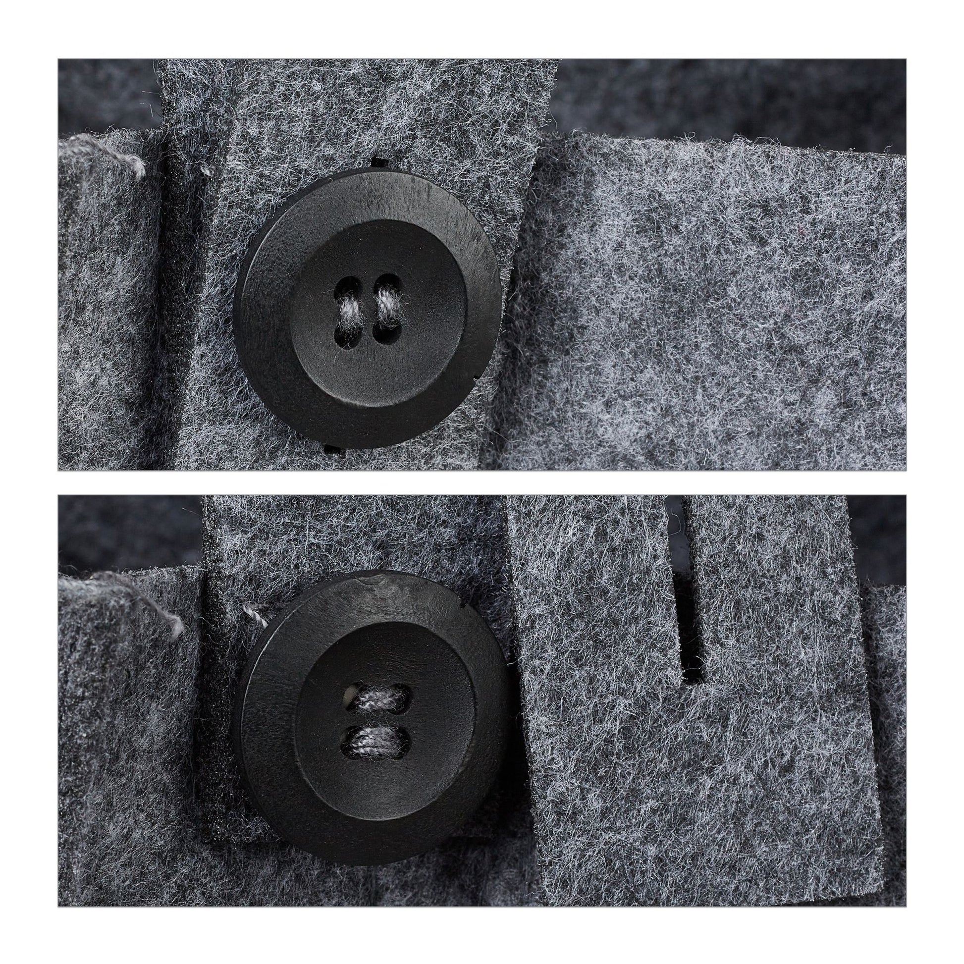 Betttasche für Hochbett Filz Anthrazit von Relaxdays