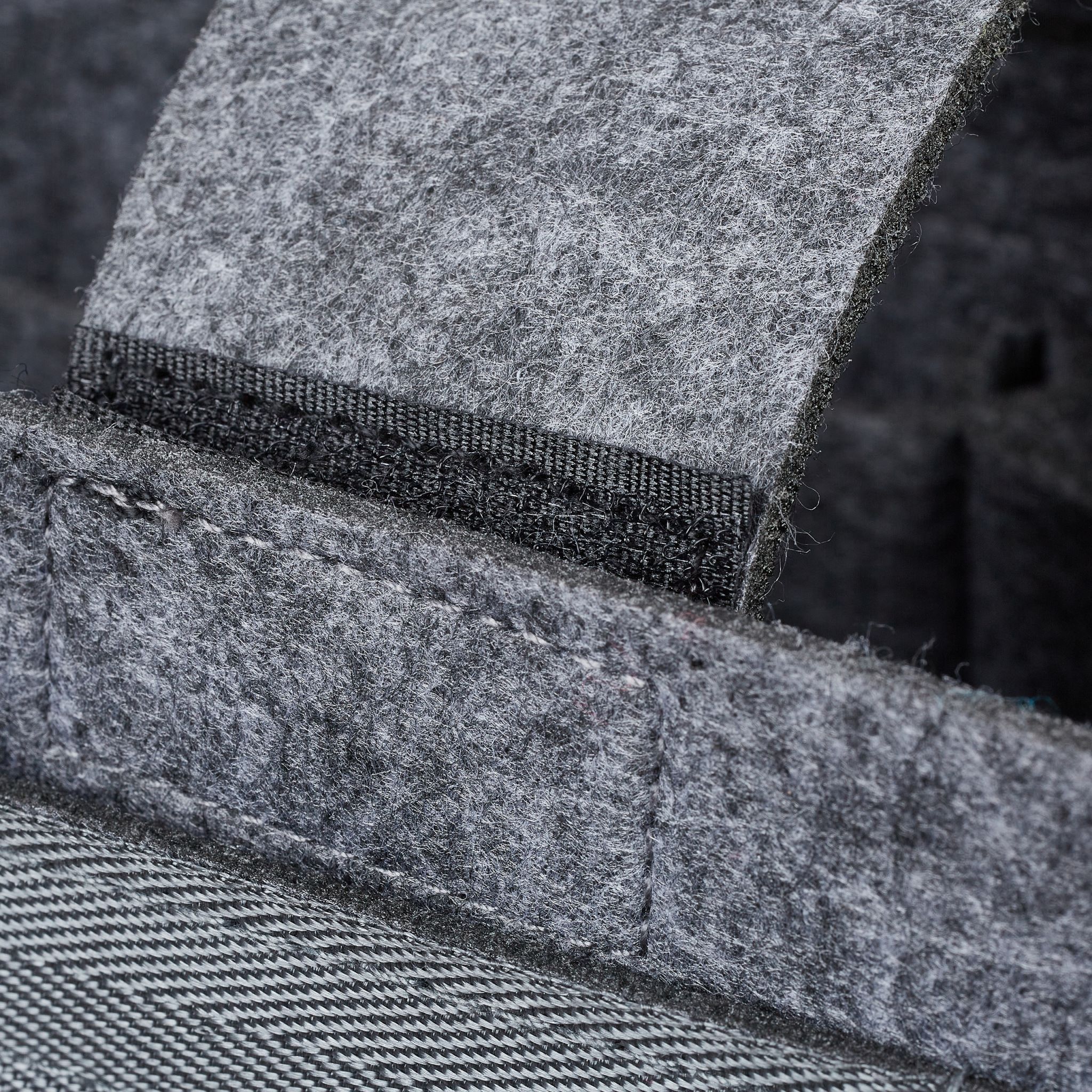 Betttasche für Hochbett Filz Anthrazit von Relaxdays