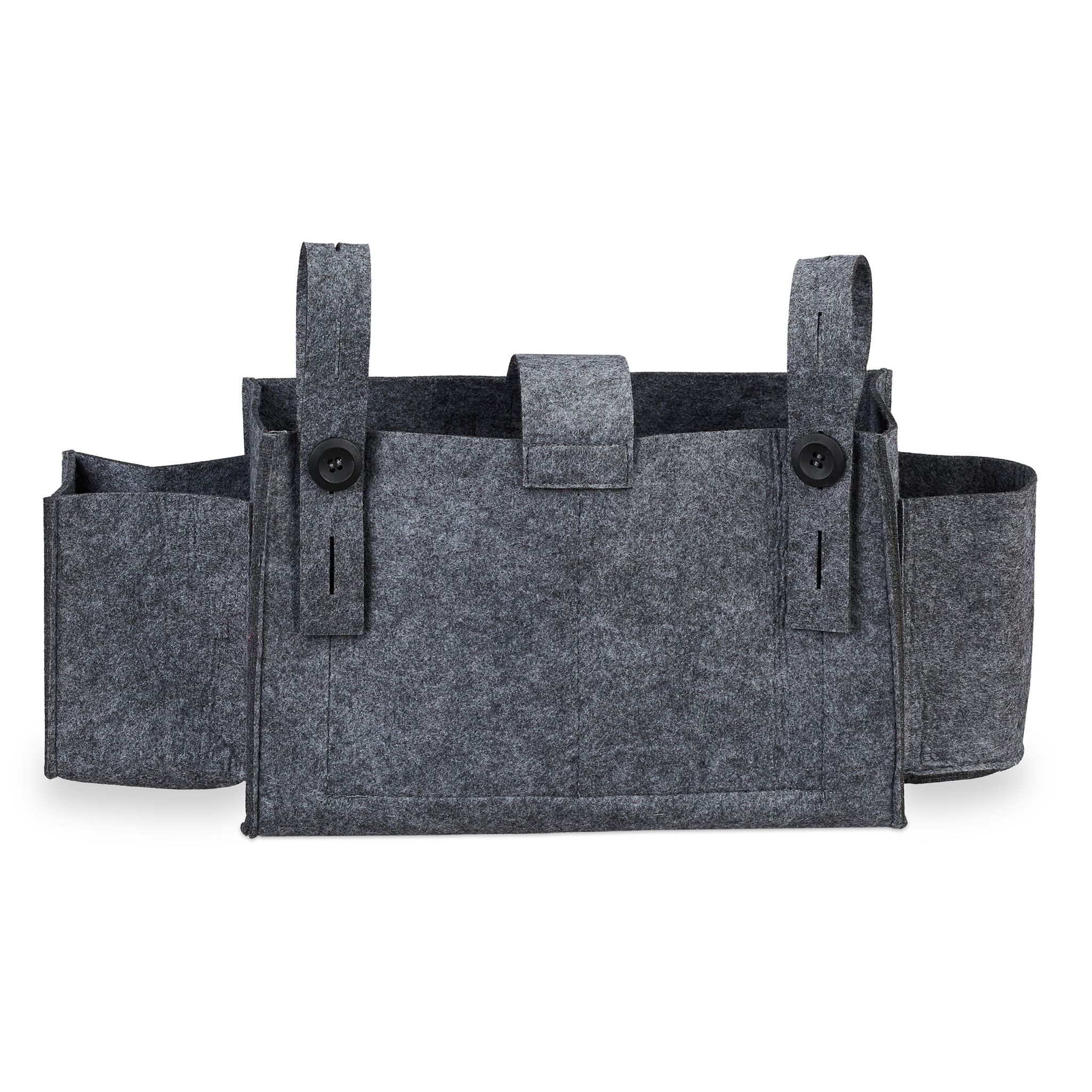 Betttasche für Hochbett Filz Anthrazit von Relaxdays