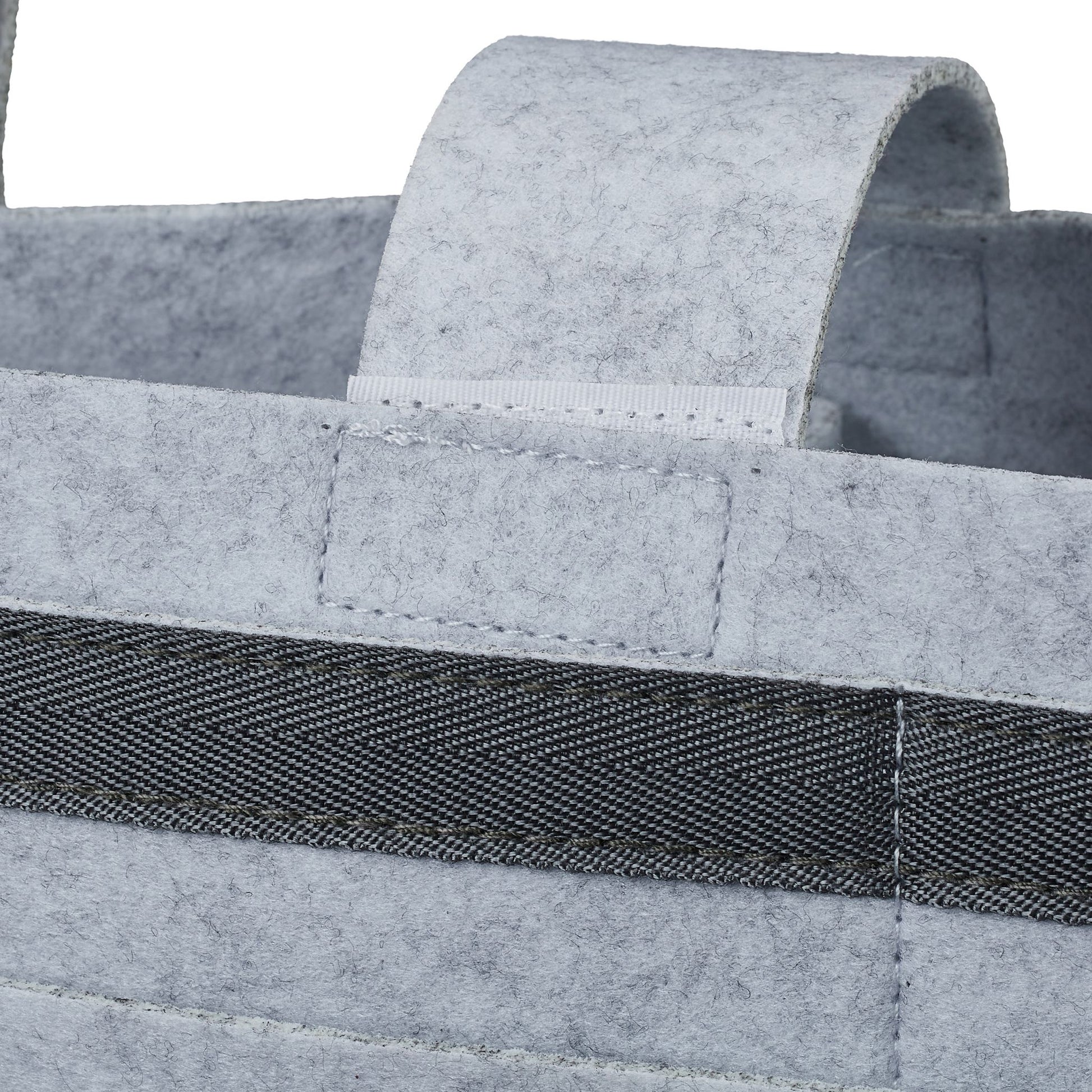 Betttasche für Hochbett Filz Grau von Relaxdays