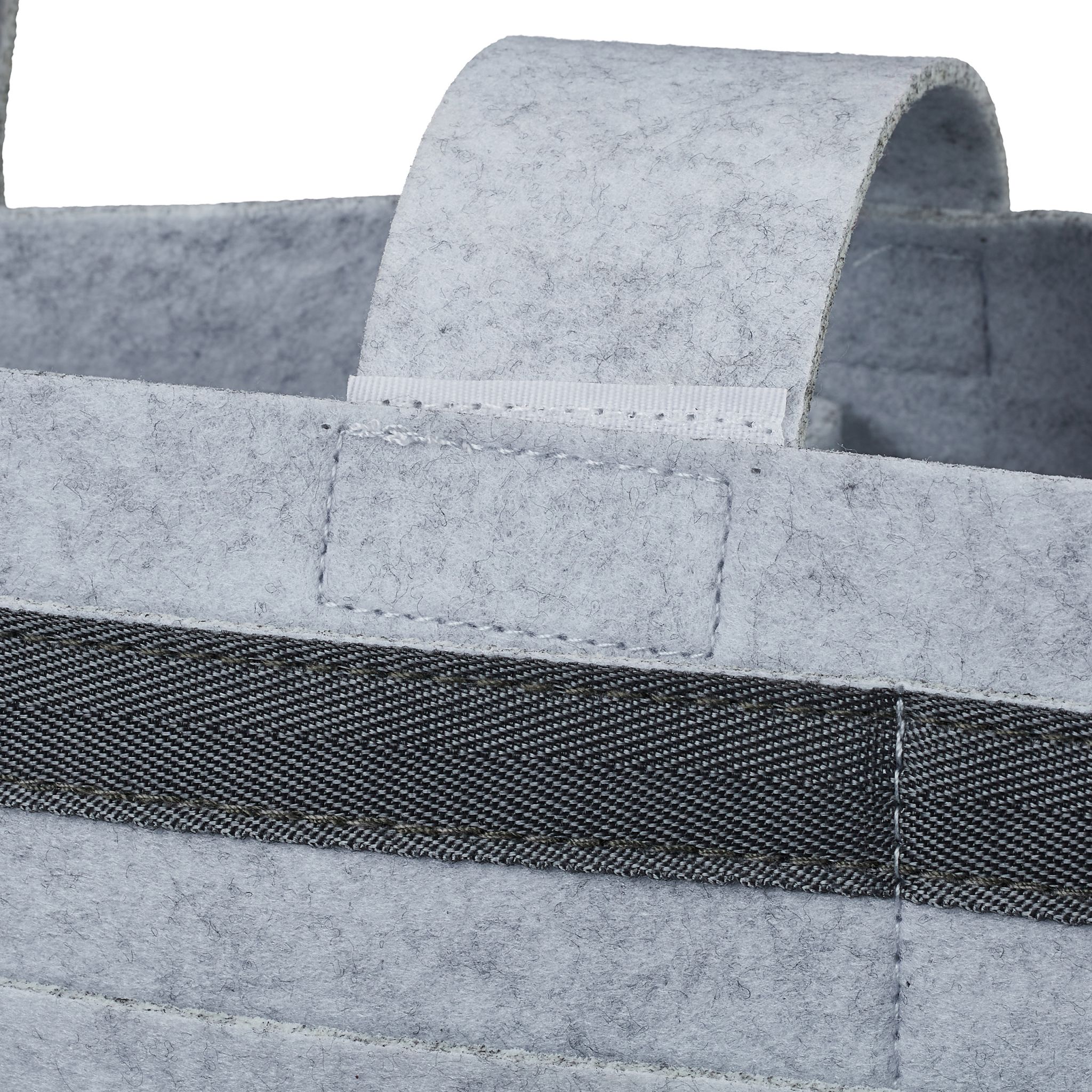 Betttasche für Hochbett Filz Grau von Relaxdays