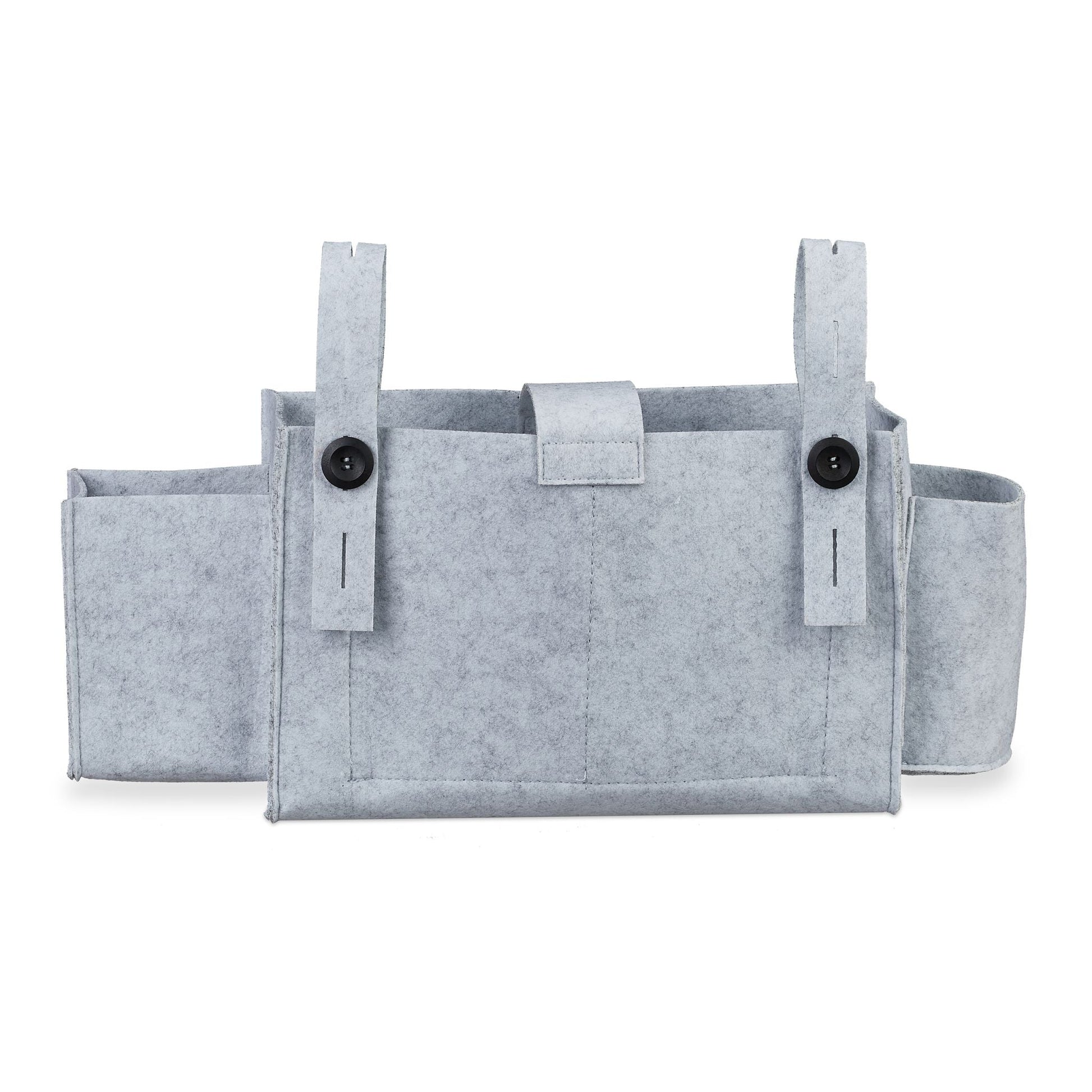 Betttasche für Hochbett Filz Grau von Relaxdays