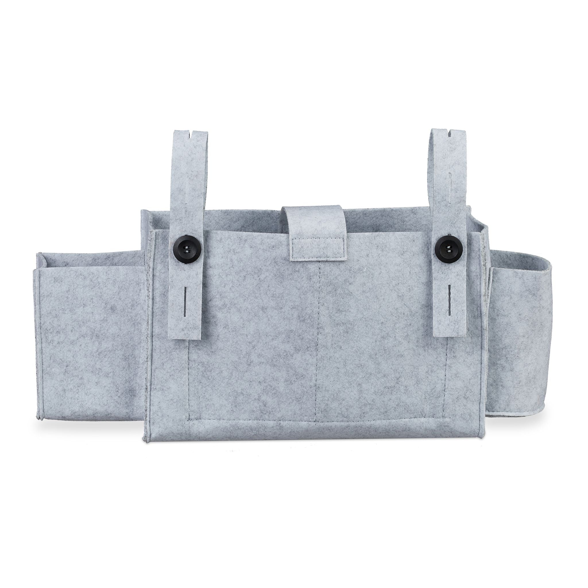 Betttasche für Hochbett Filz Grau von Relaxdays