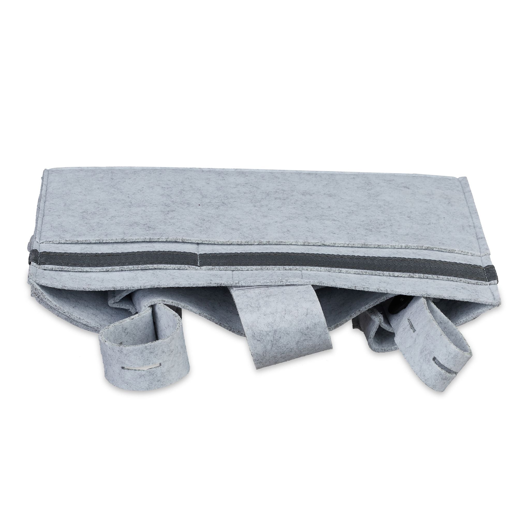 Betttasche für Hochbett Filz Grau von Relaxdays