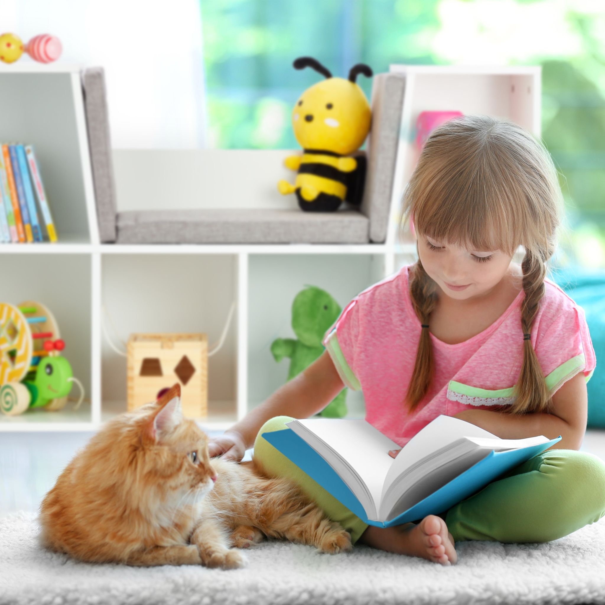 Bücherregal mit Sitzkissen Weiss-Grau von Relaxdays